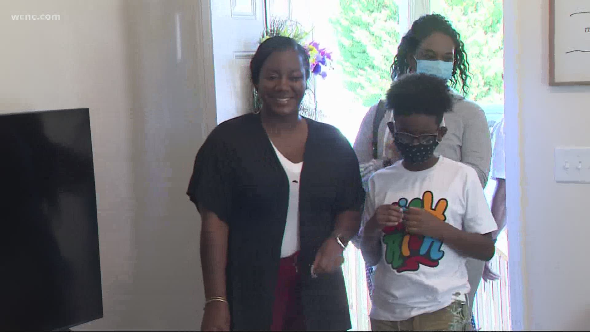 The home was gifted to her through Warrick Dunn Charities.
