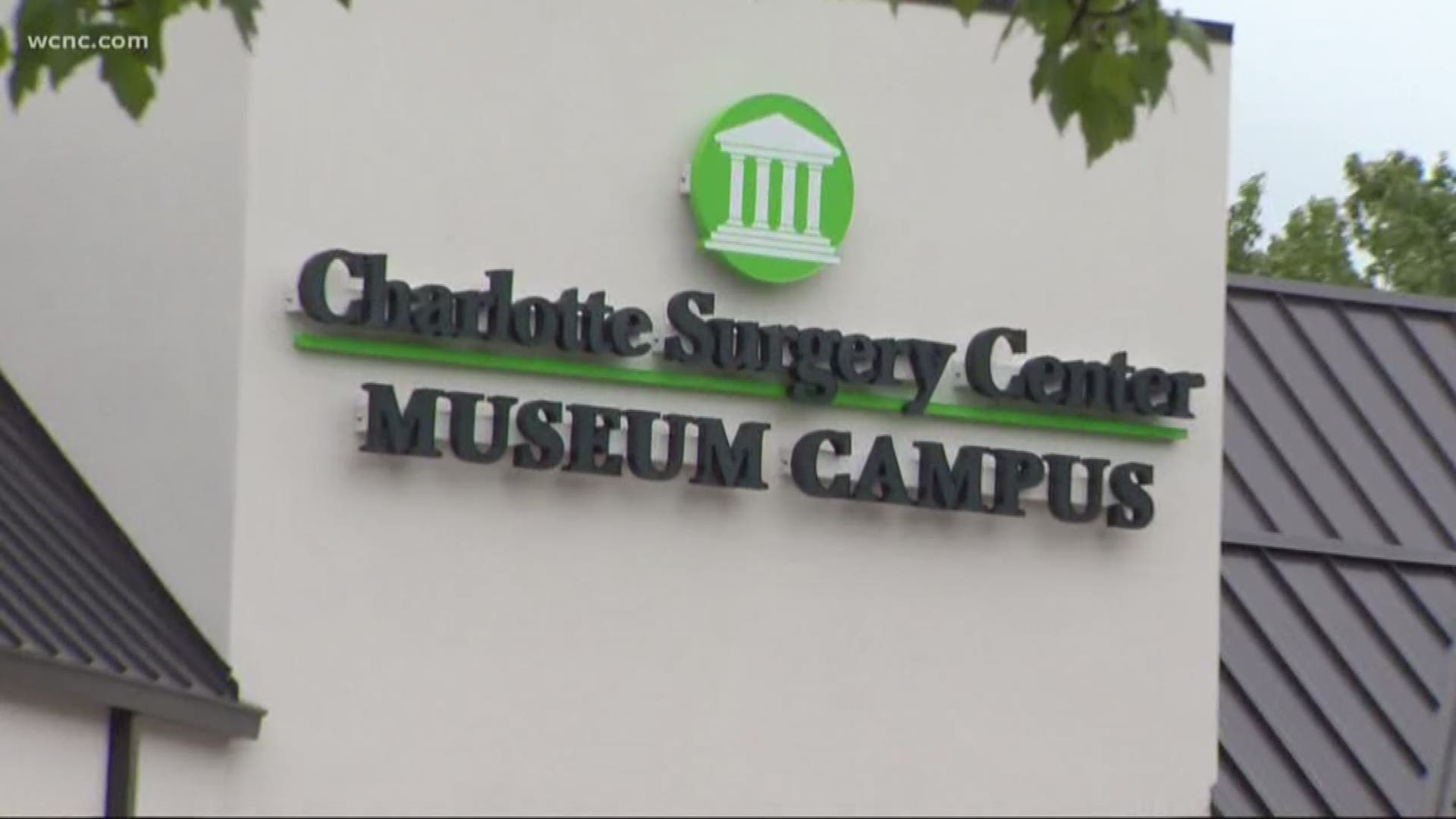 A patient at Charlotte Surgery Center was taken to the emergency room after a light fixture in the operating room fell on them.