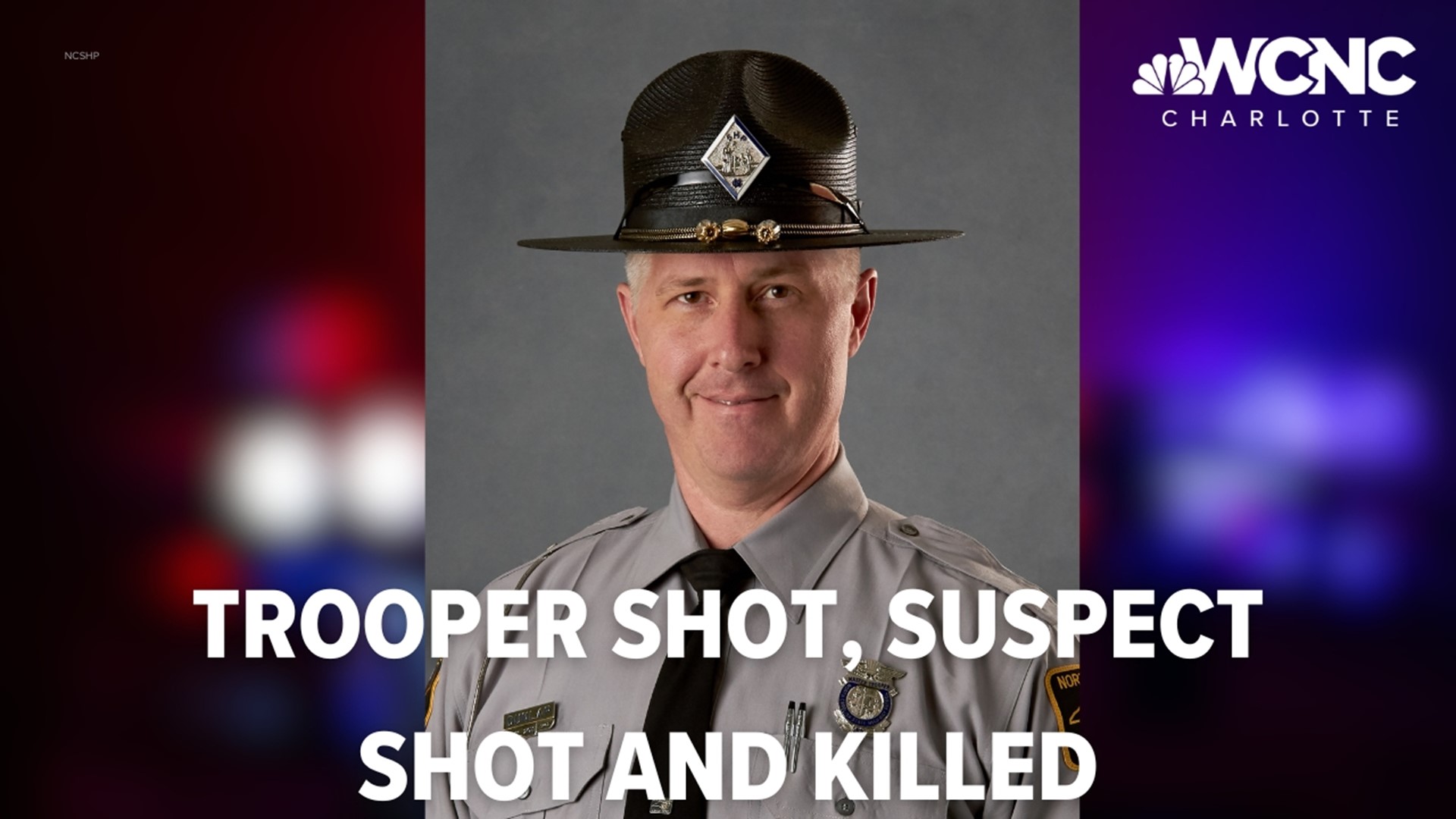 A North Carolina state trooper was shot by a stranded driver along Interstate 26 in western North Carolina Monday, Highway Patrol said.