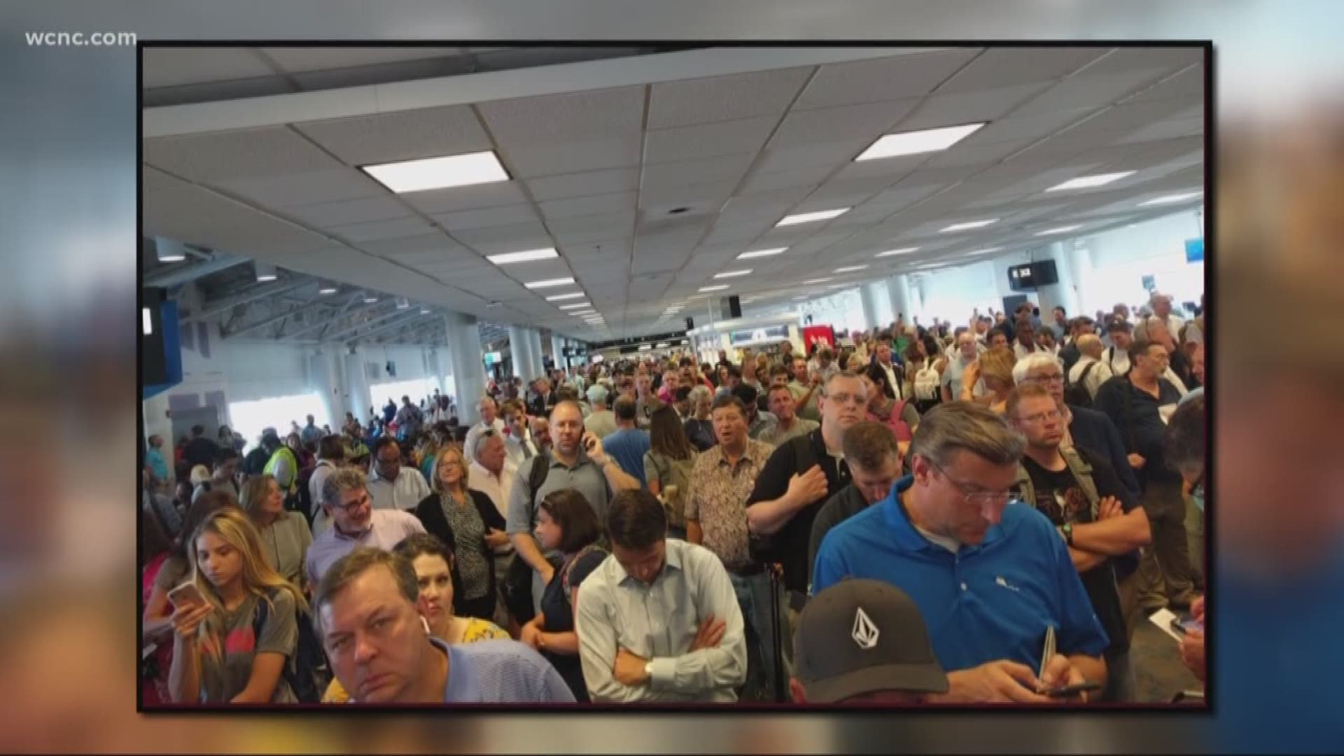 After a computer glitch cancelled 120 flights in Charlotte causing chaos at Charlotte-Douglas International Airport.