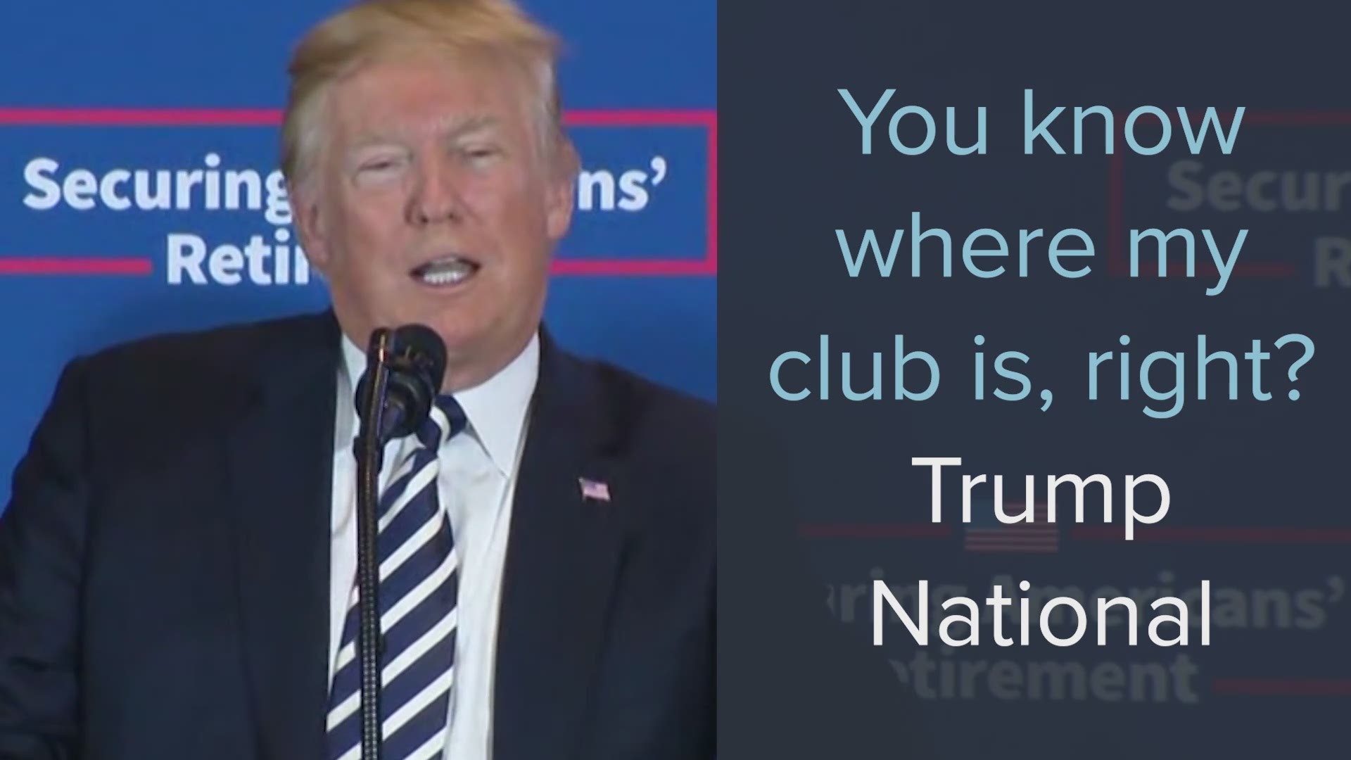 While addressing a crowd at CPCC, Friday, President Donald Trump told a gathered crowd that Lake Norman is the largest man-made lake in the world.