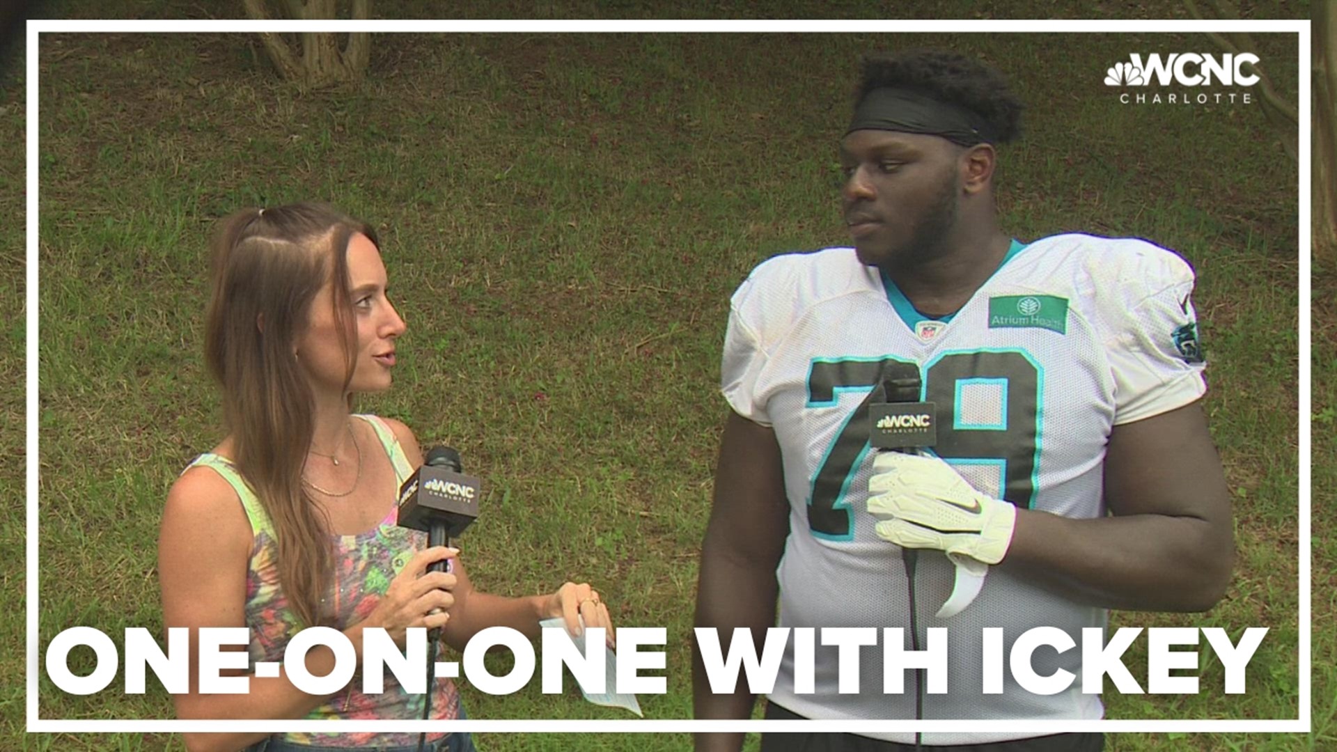 Offensive tackle Ikem Ekwonu talks to WCNC Charlotte's Ashley Stroehlein about his upcoming season with the Carolina Panthers.