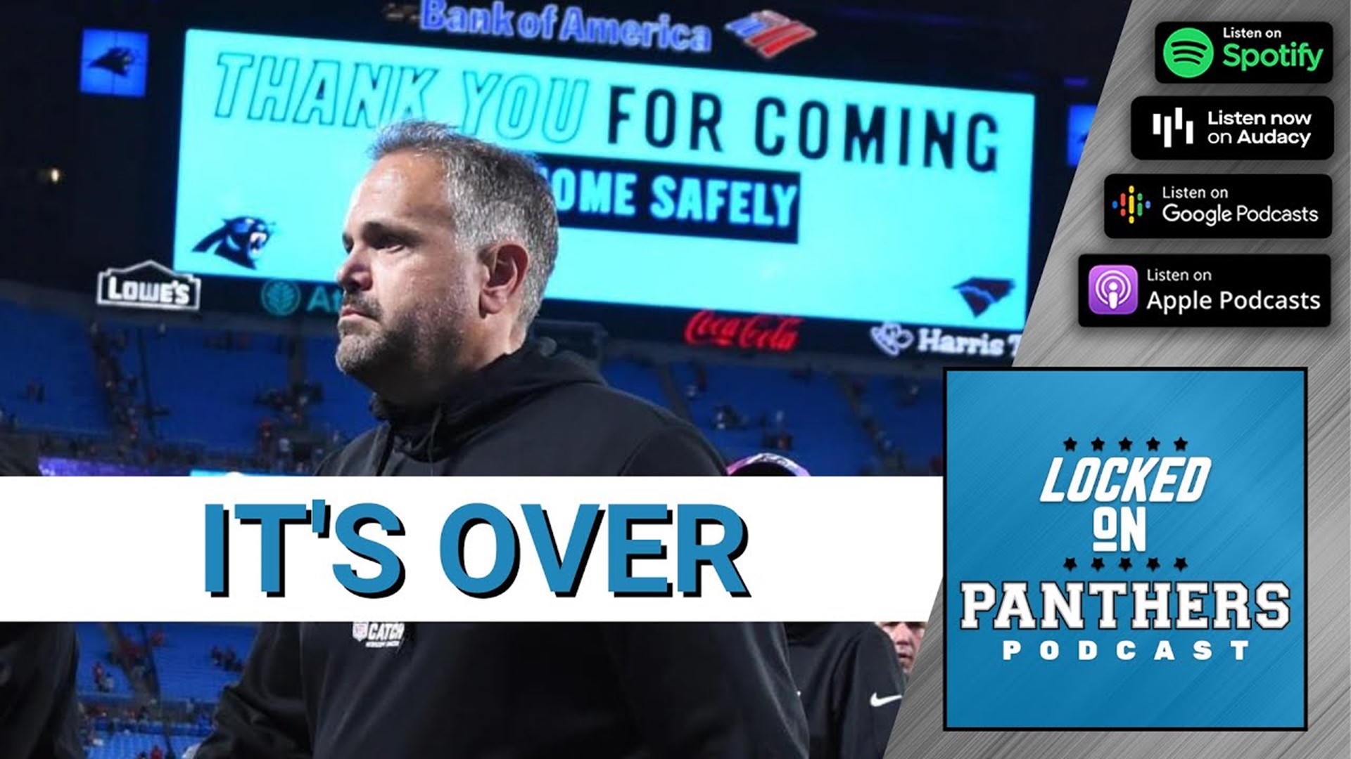 The Panthers announced on Monday that they officially have parted ways with head coach Matt Rhule following an 11-27 record through Rhule's two-plus seasons.