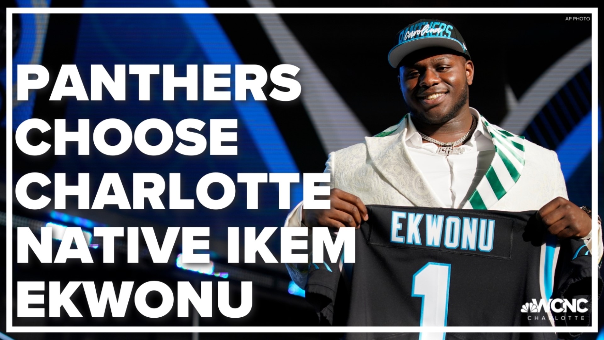 North Carolina State’s Ikem Ekwonu, considered the premier blocker in this draft, has been selected sixth in the first round by quarterback-hungry Carolina.