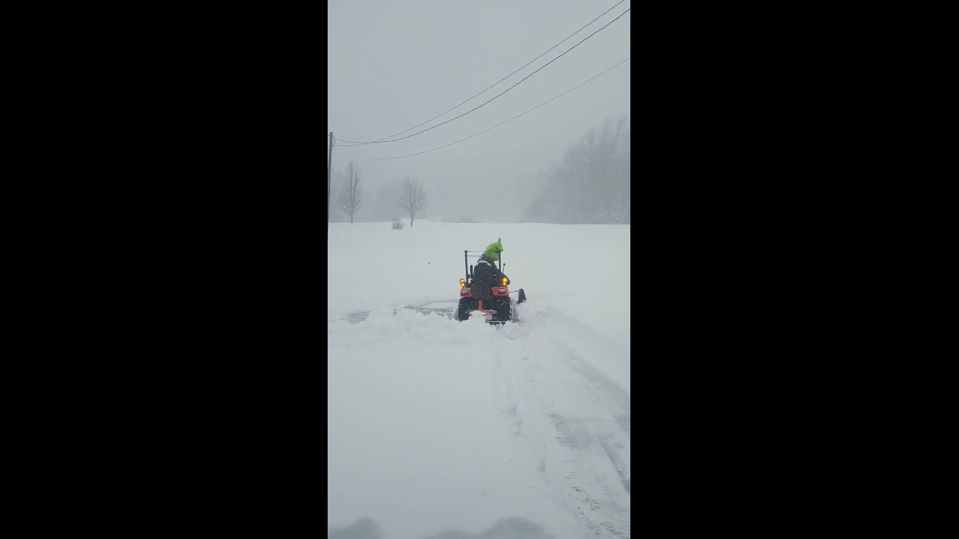The Grinch was spotted plowing snow in Boone, N.C.
