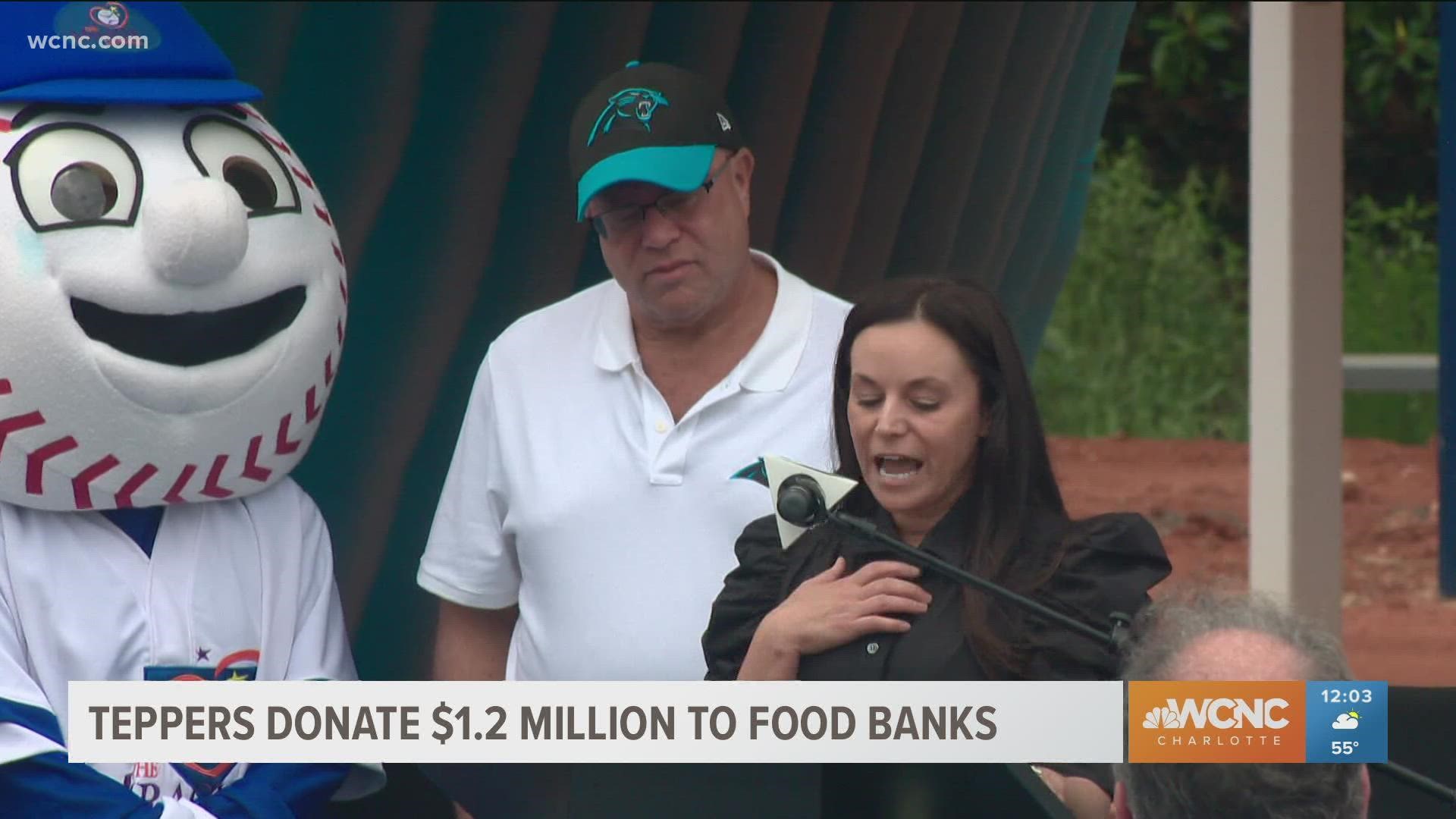 The $1.2 million will benefit 10 food banks in North Carolina and South Carolina through Feeding the Carolinas.