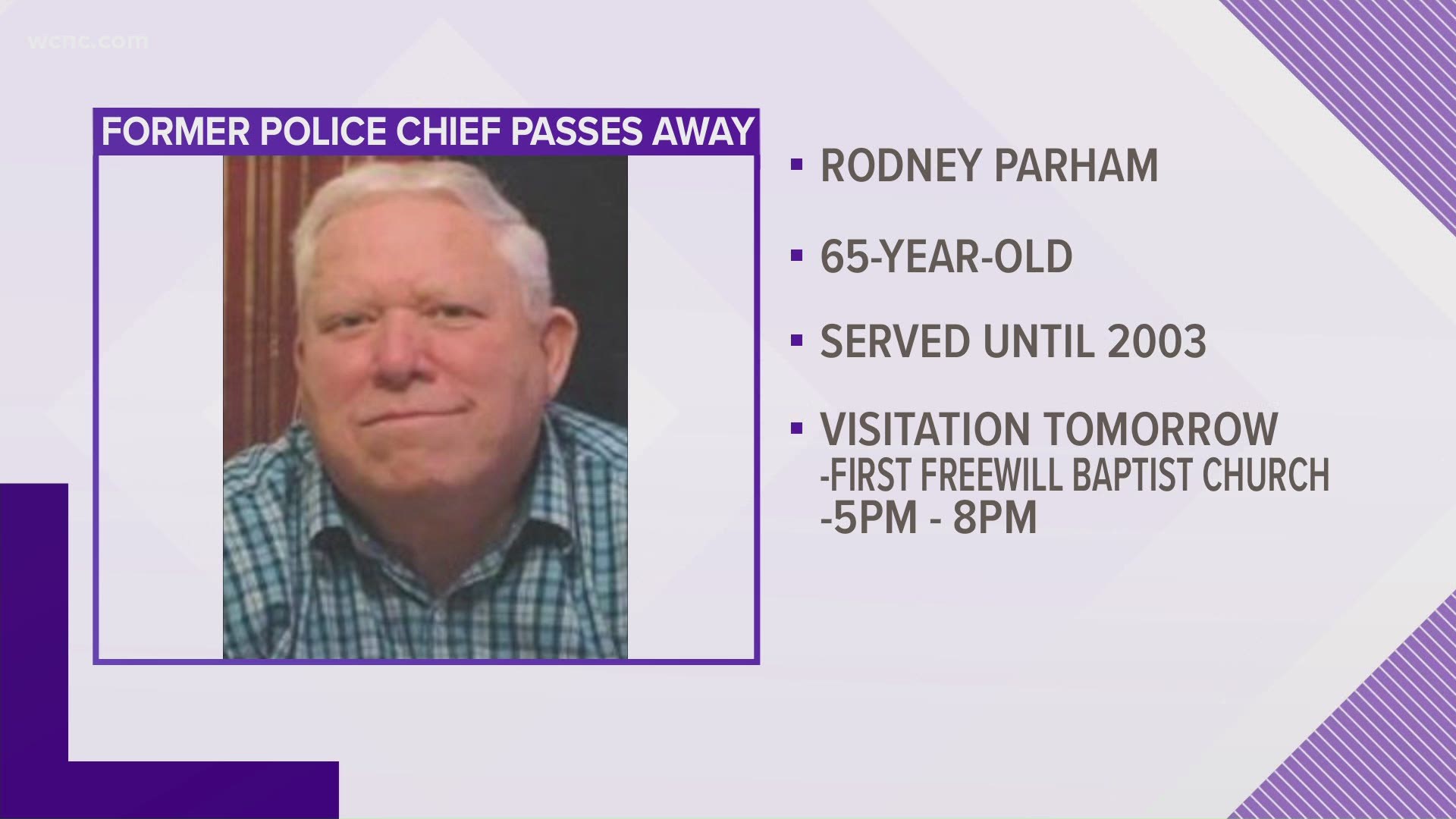 Gastonia's former police chief, Rodney Parham, passed away on Friday from COVID-19.