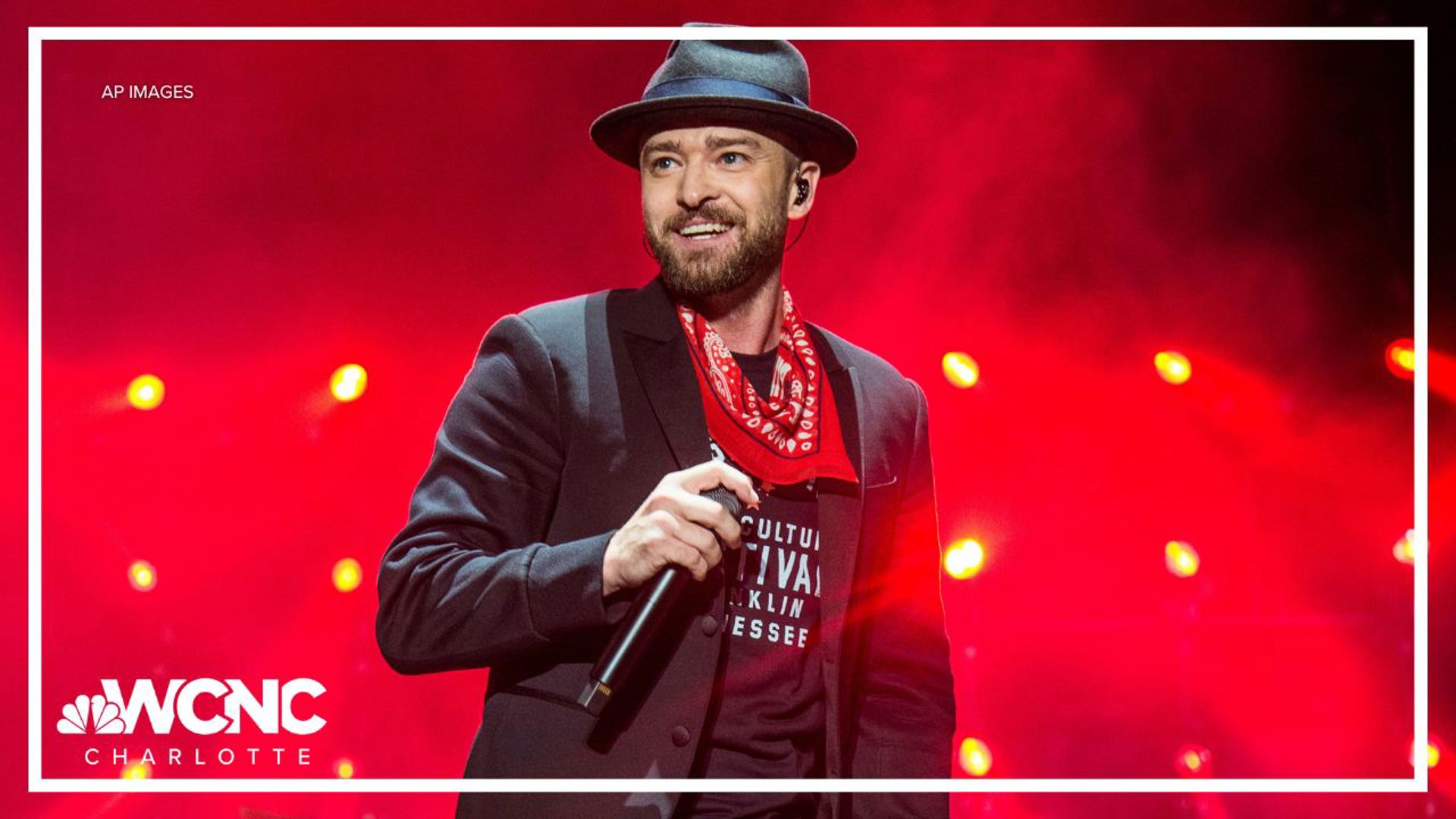 Justin Timberlake will be in Charlotte Friday for a concert at the Spectrum Center at 7:30 pm.