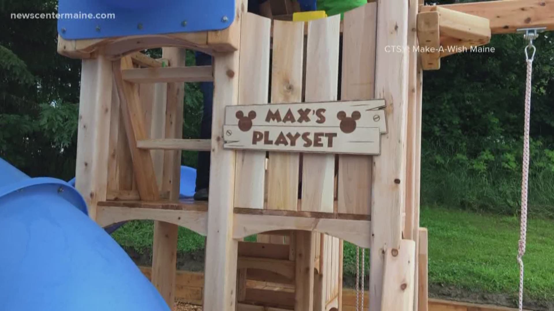 Saco Boy Battling Cancer Gets Dream Of His Own Playground Wfmynews2 Com