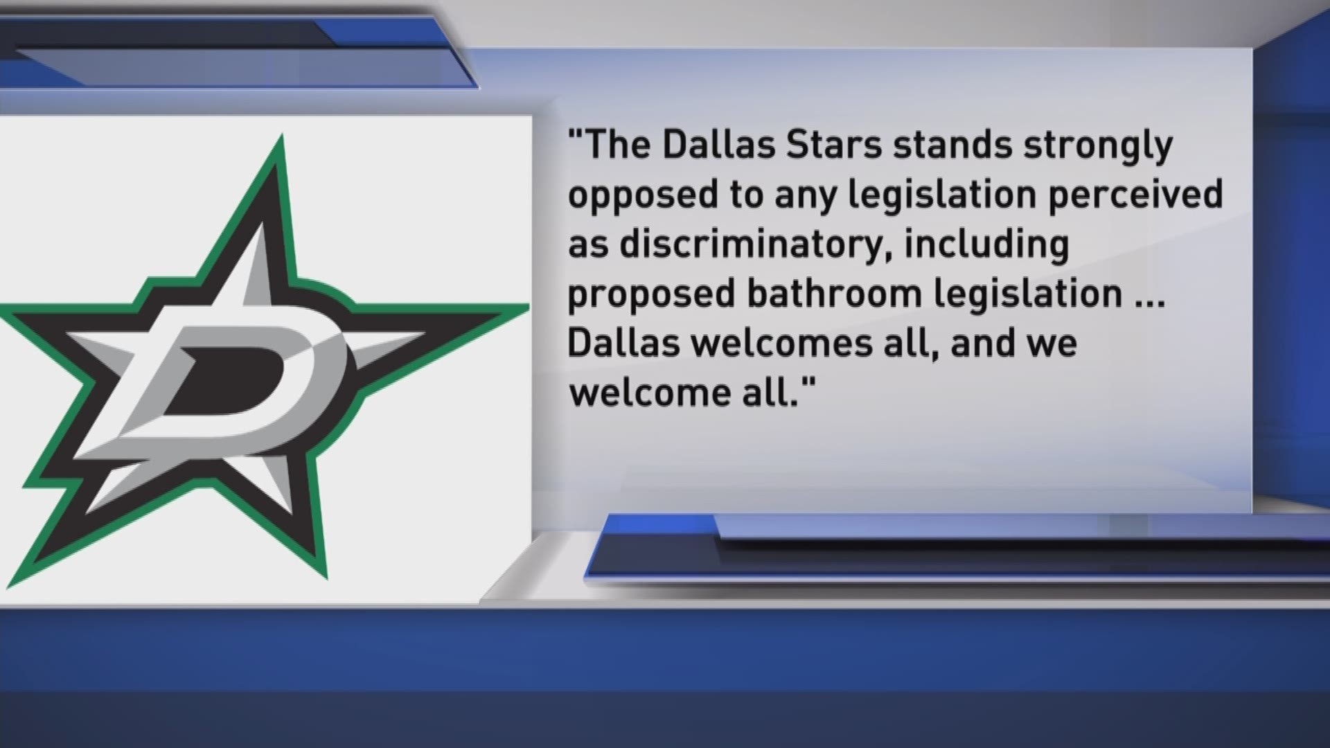 Dallas Stars oppose bathroom bill