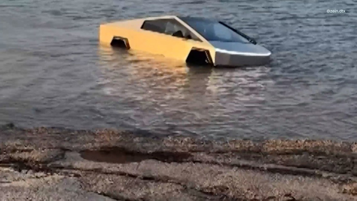 Man who drove Tesla Cybertruck into lake says he's done it before. This time he got stuck — and went to jail.