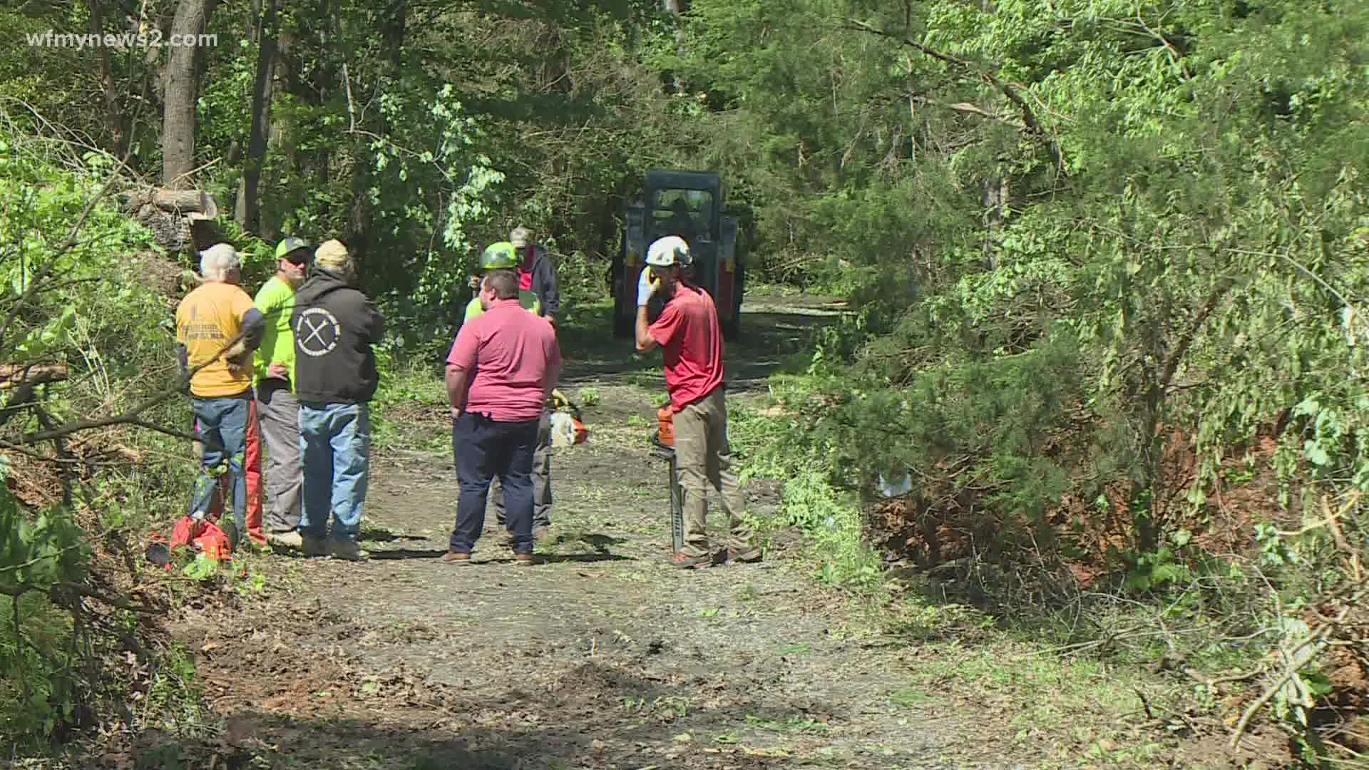 Clean-up will take days, even weeks, following the tornado that ripped through parts of Rockingham County on Friday.