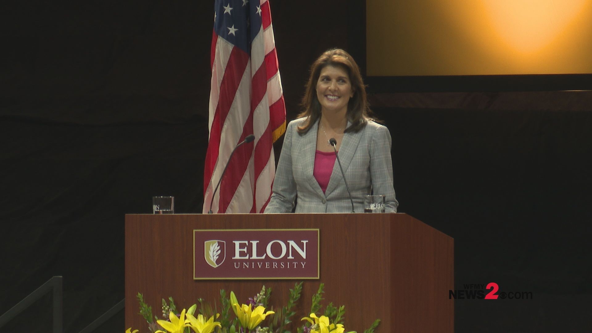 Nikki Haley told Elon University students she learned to focus on the similarities between people, not the differences.