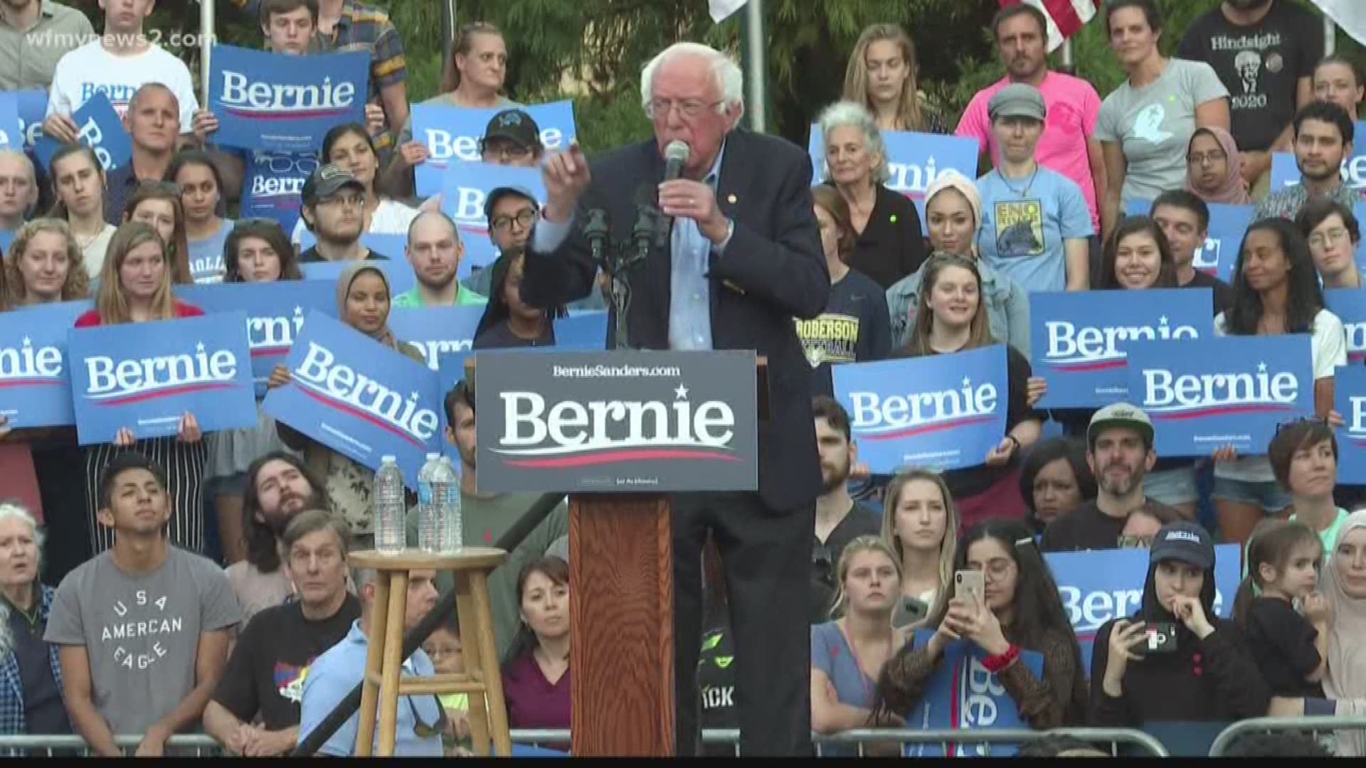 Many of those who waited for Vermont Senator Bernie Sanders came because they are worried about their bottom line.