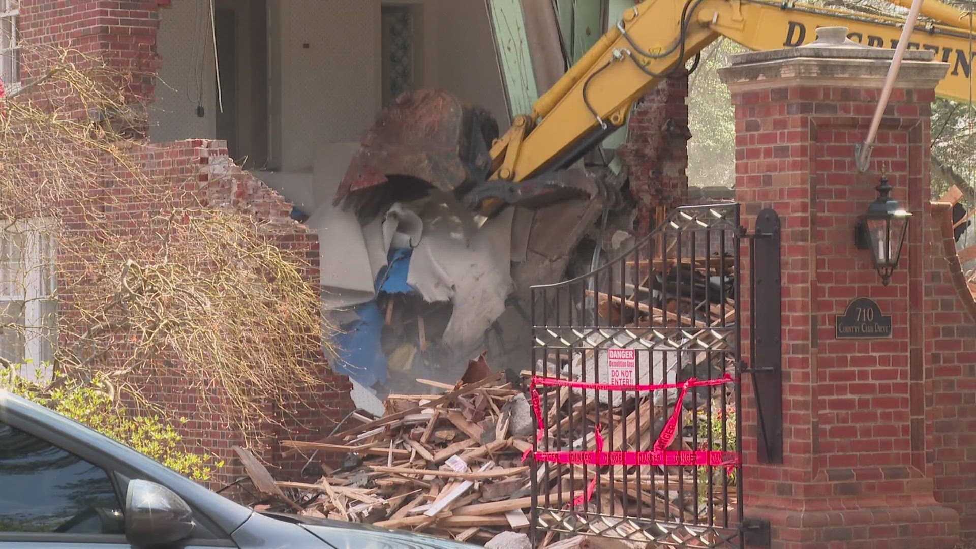 The demolition process began Wednesday morning in old Irving Park.