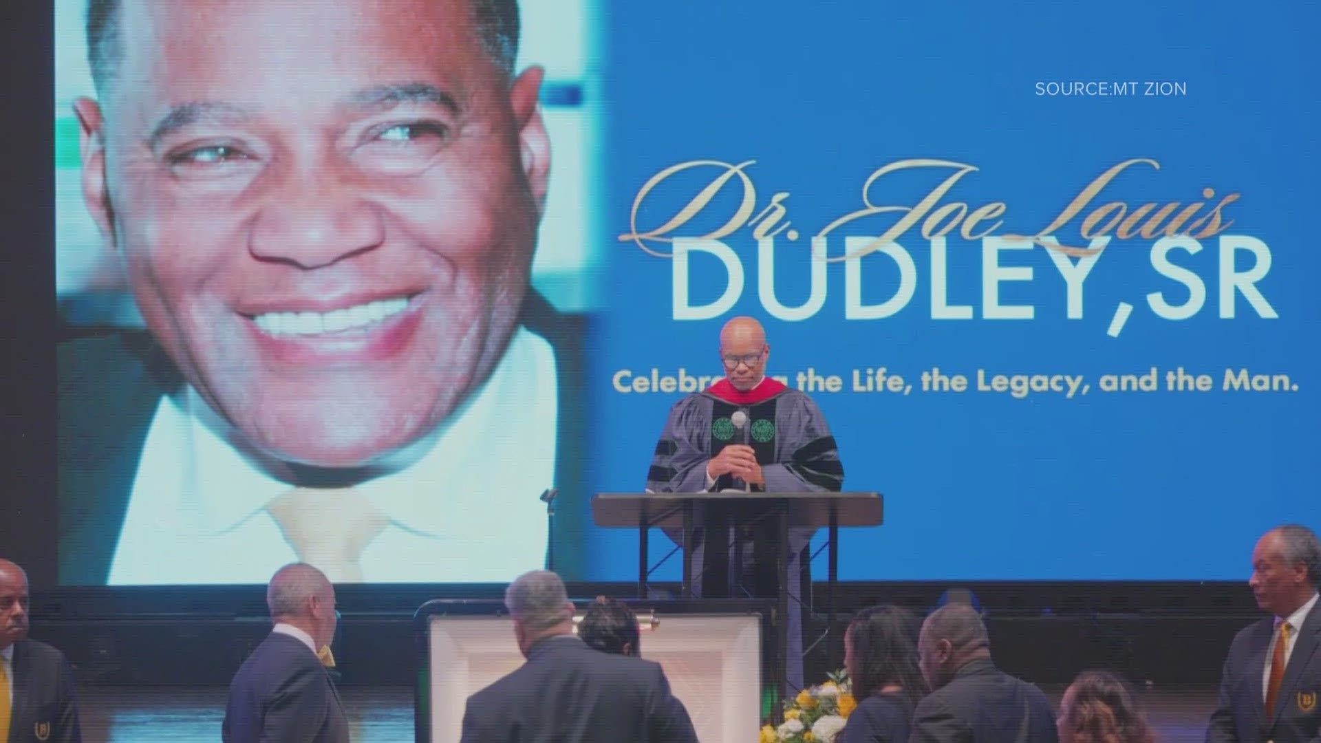 Dozens of people came out to pay their respects to Dr. Joe Dudley Sr., co-founder of Dudley Hair Care.