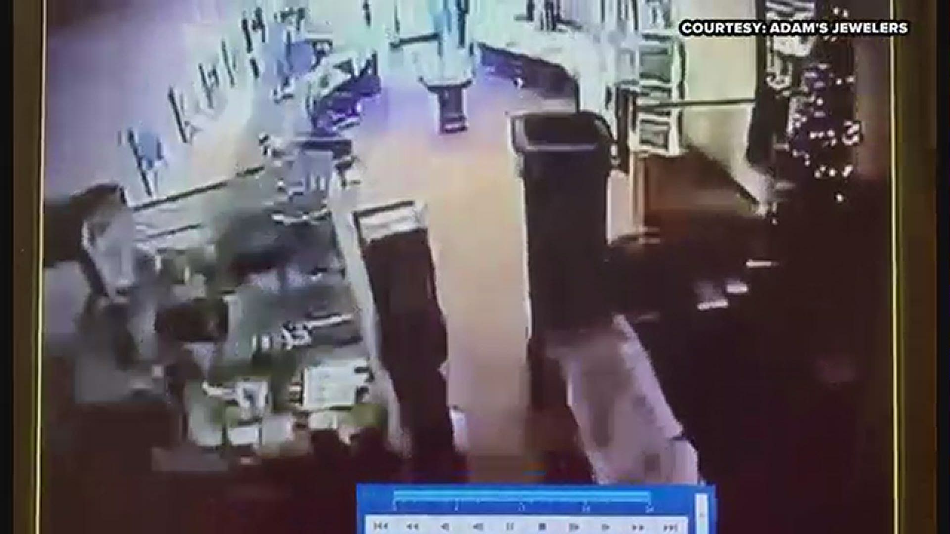 Video captures rocking inside Adams Jewelers Sunday morning as a 5.1 earthquake hit Sparta, NC.