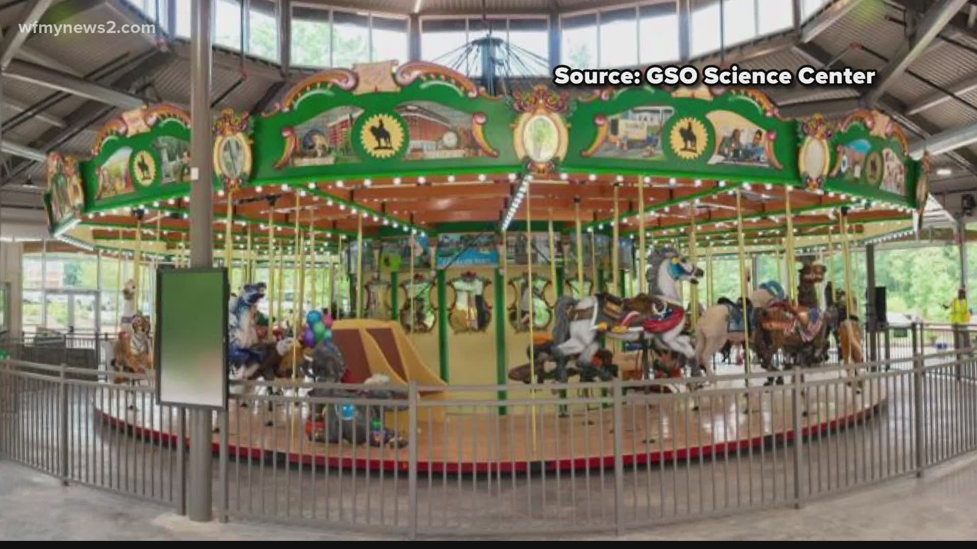 The Greensboro Science Center is making changes to the carousel’s operation because of coronavirus. The carousel opens to the public August 26.