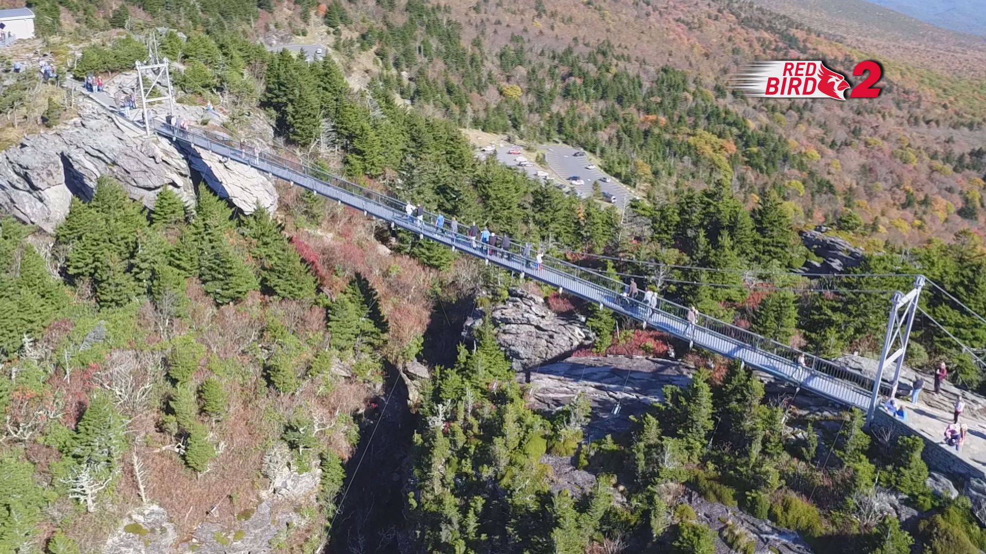 Grandfather Mountain’s mile-high swinging bridge has been around since 1952.