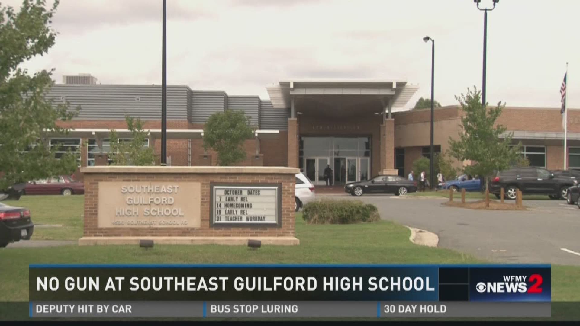 No Real Gun Threat At Southeast Guilford High School