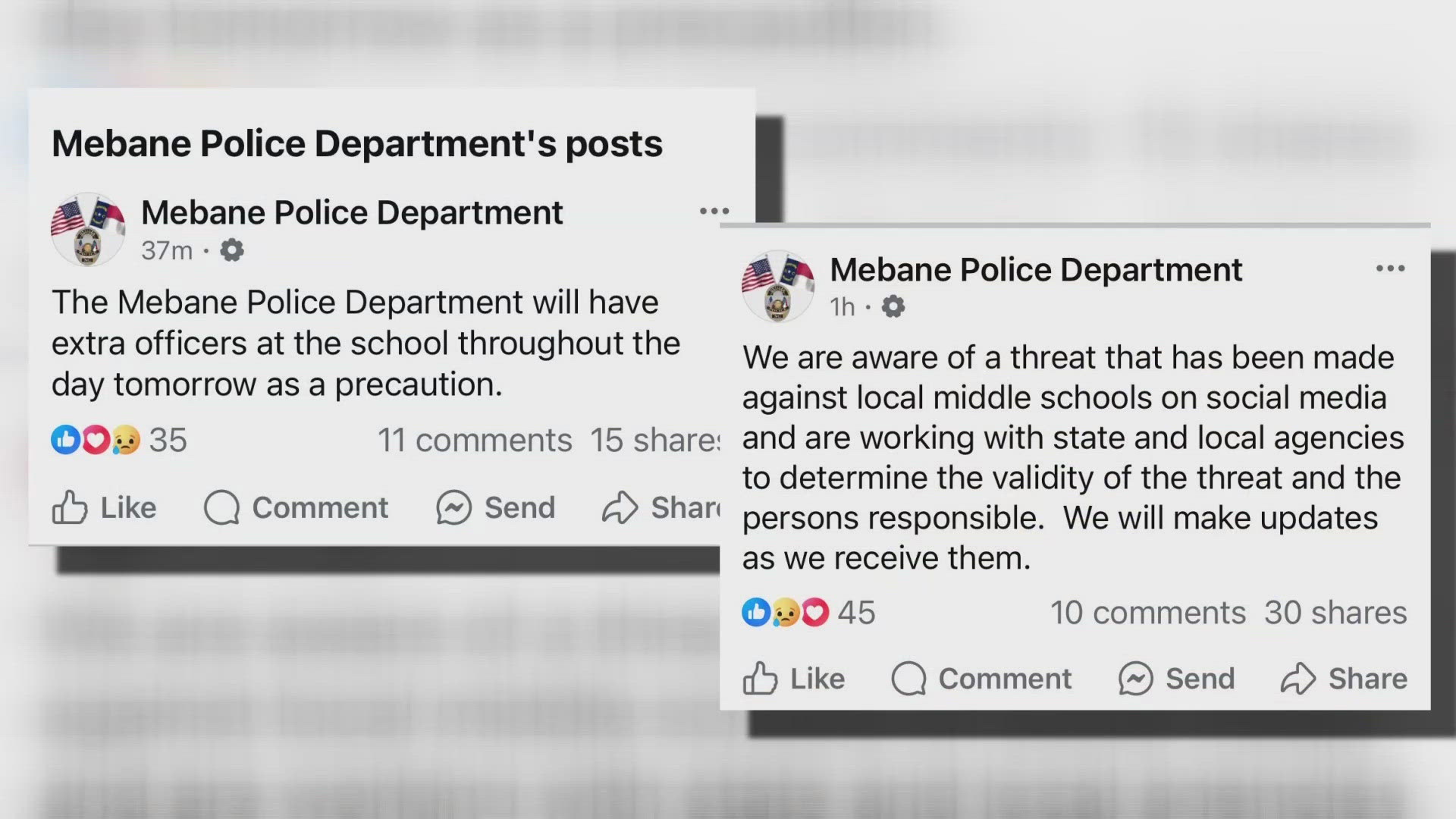 Staff and students will see more police at schools in Mebane.