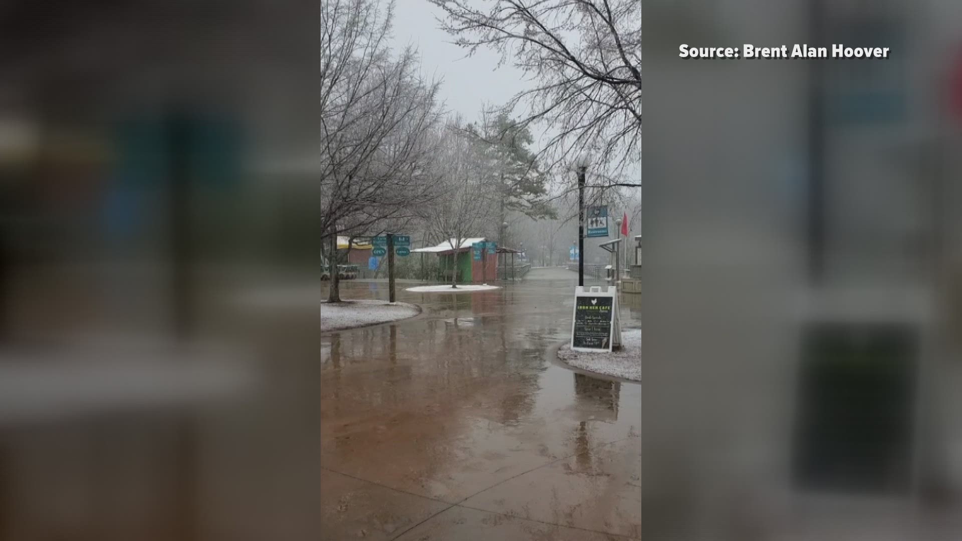 Because of the winter weather, the zoo is on a 3-hour delay Friday morning.