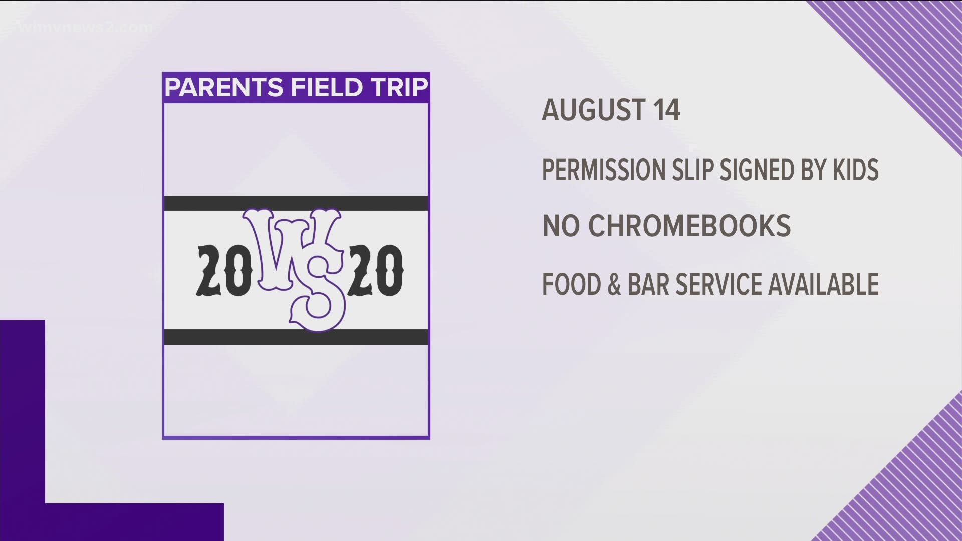 The field trip is a night out for parents, but they need to have a permission slip signed by their kids to attend.