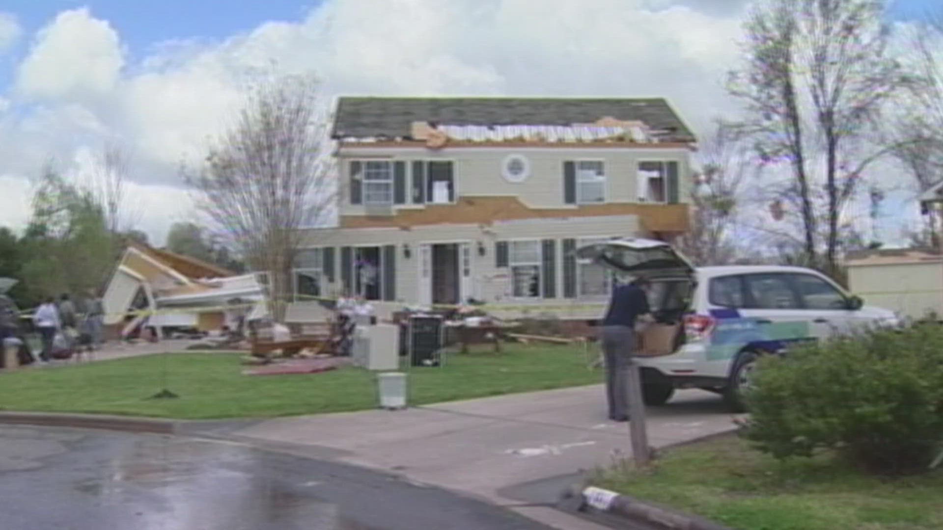 On March 28, 2010, the state of North Carolina experienced a tornado outbreak.