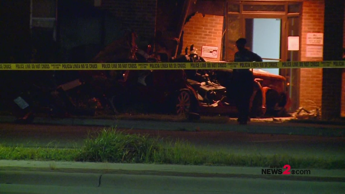 Car Crashes Into Building in Greensboro