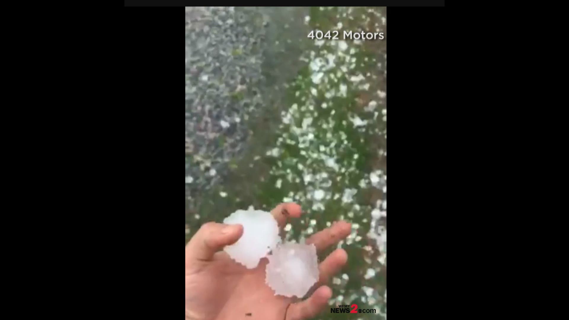 Crazy hail video captured during storm in Garner, NC. The hail was so bad it busted out car windshields.