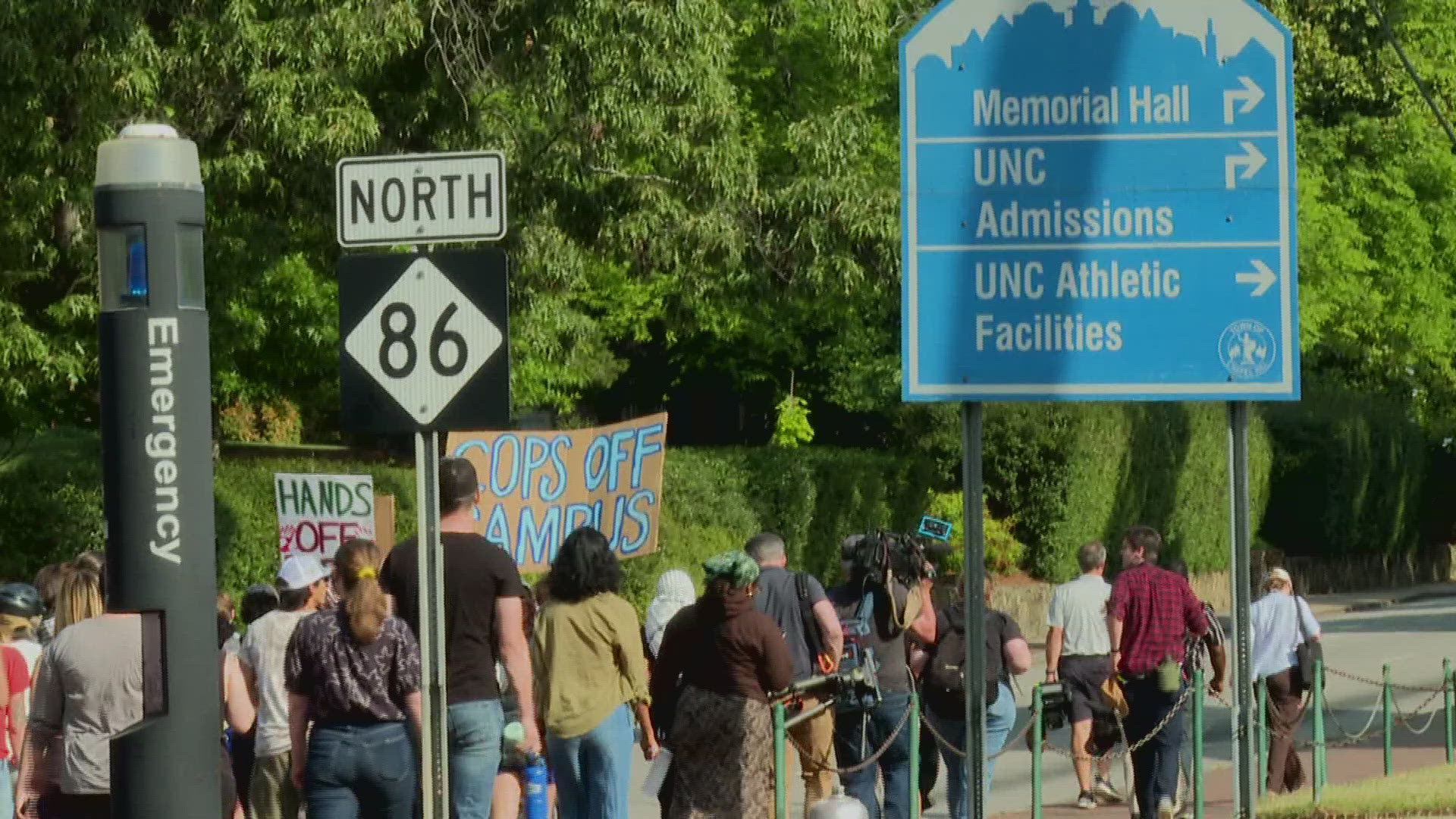Campus protests continue nationwide. Demonstrations at UNC began earlier this week, and protesters are back on Friday.