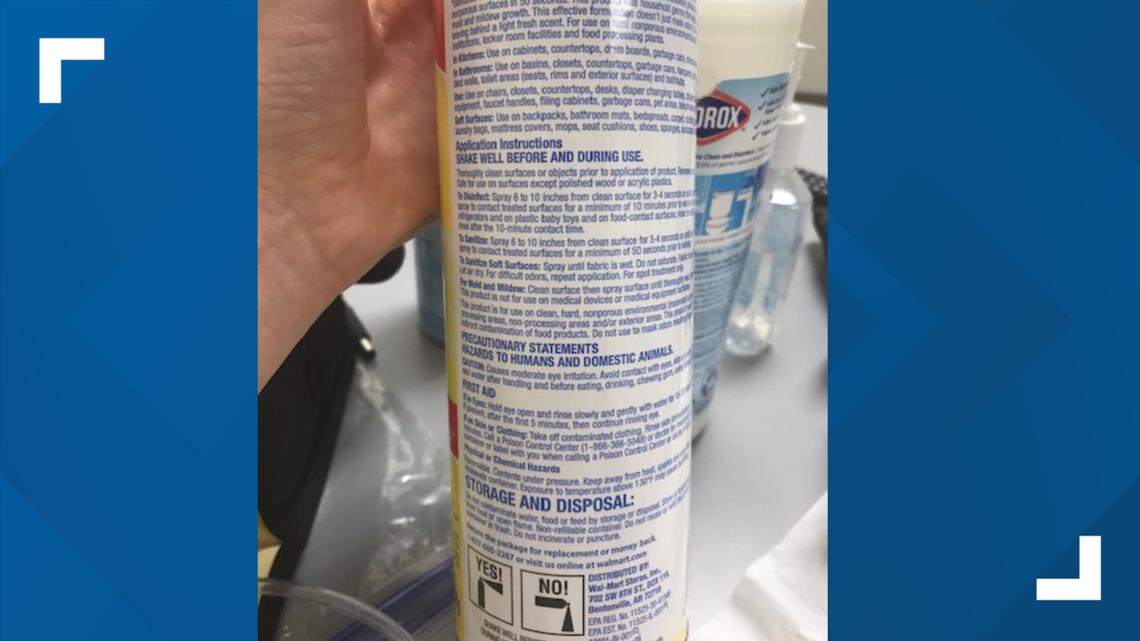 Lysol disinfectant deals spray label