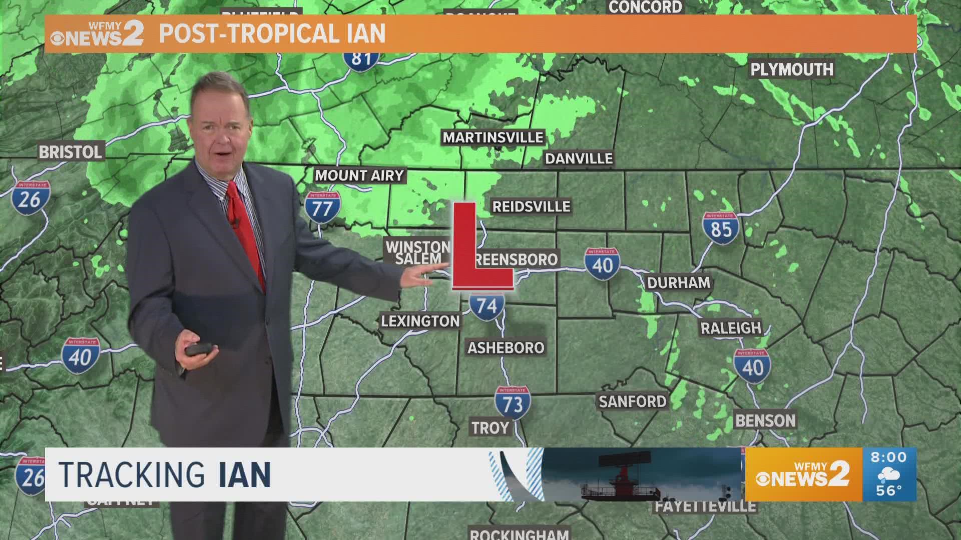 WFMY News 2's meteorologist Ed Matthews gives Saturday 8 a.m. update on Ian