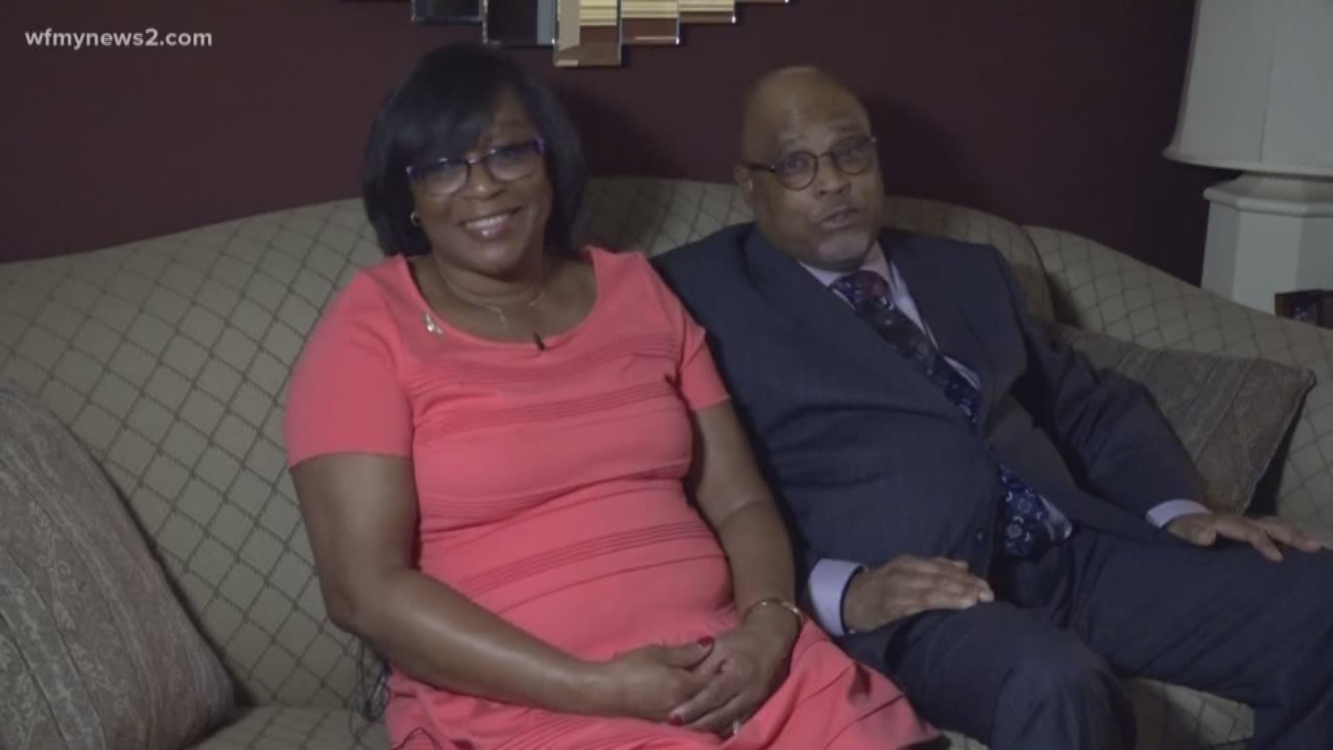 Angela met Henry Frye Jr. in 1984, and he won over her heart in 1985. Fast forward to this year - and she gave him one of her kidneys. "I guess we're joined at the hip!" Anglea says a month after donating kidney to husband Henry.