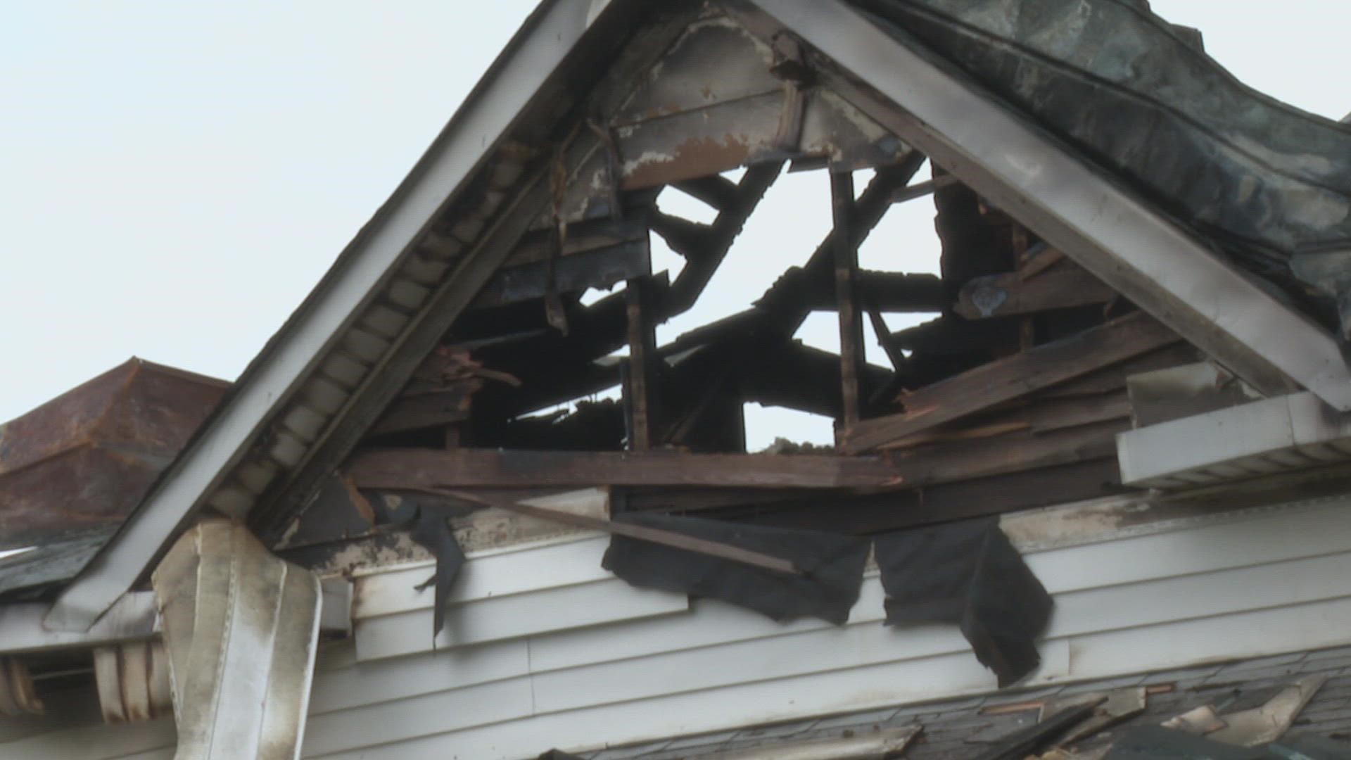 Their late grandfather owned the house. After the fire, they had to find a new home and some way to recover.