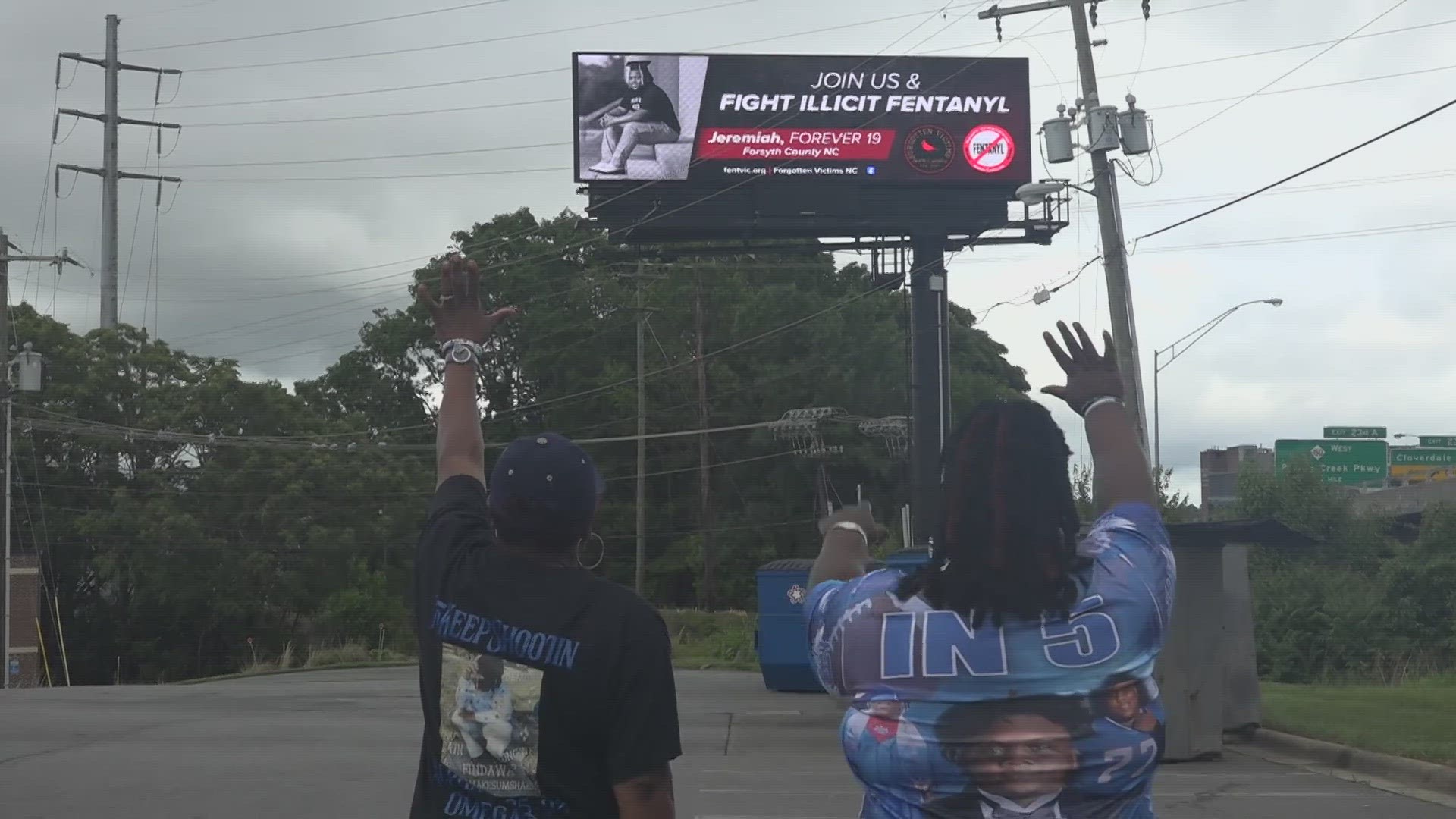 Jeremiah Scales and 18 other faces are in rotation on two Winston-Salem billboards along Business 40.