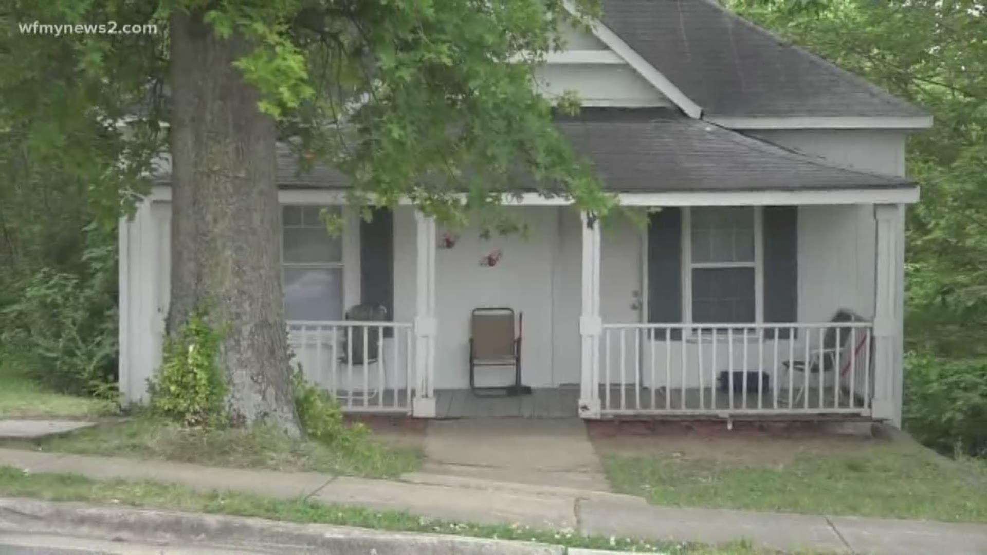 A 7-year-old girl was shot twice in High Point while playing on the front porch of a home Monday night.
