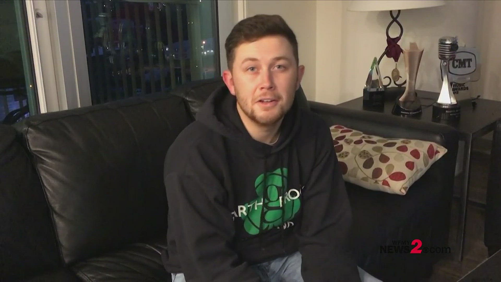 Country music star Scotty McCreery  records special video message for Triad woman
