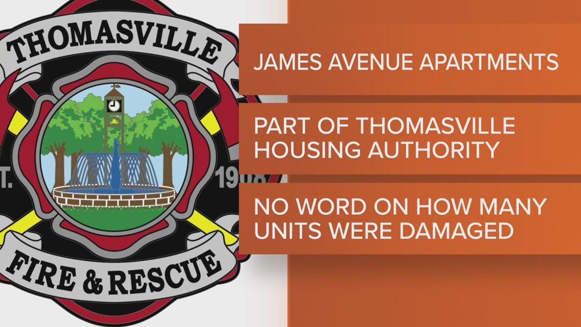 Thomasville Housing Authority apartments damaged in fire