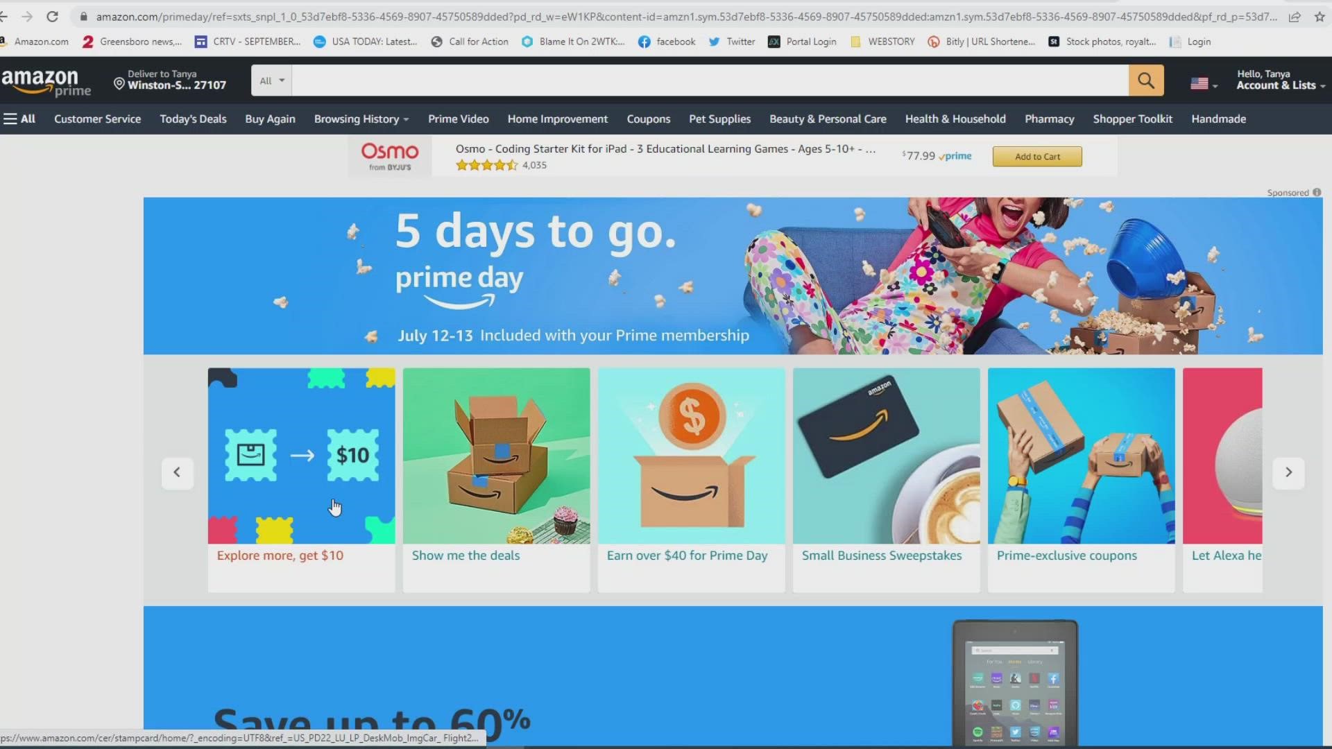 Amazon Prime Day is on July 12 and July 13.