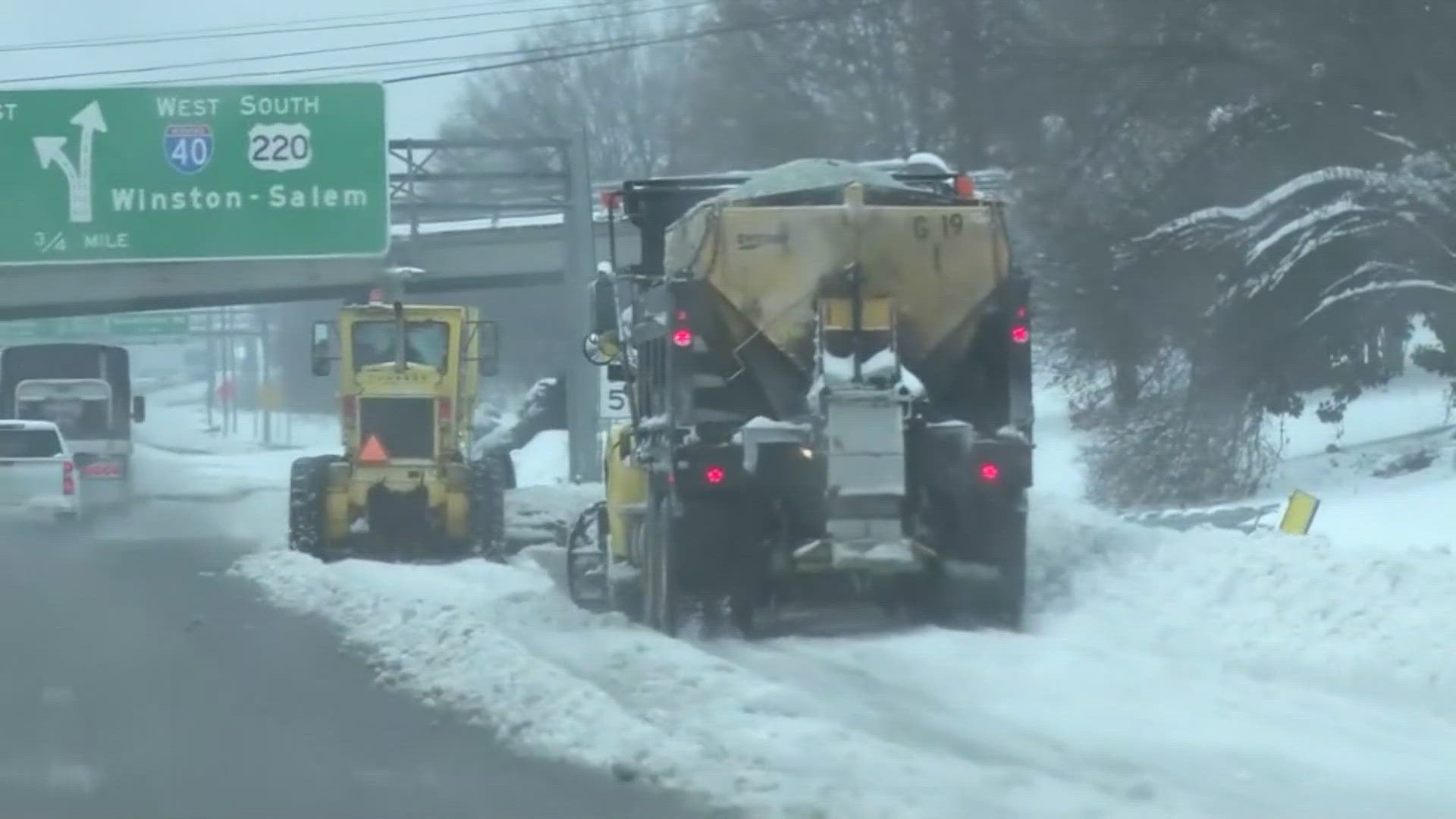 Snow totals ranged from three inches to 14 inches of snow across the Triad back in 2018.