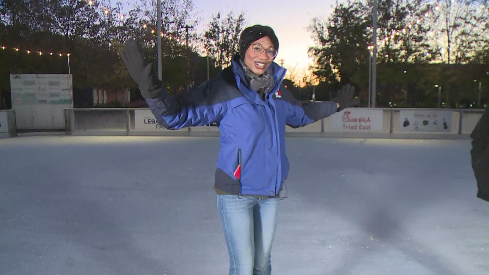 The outdoor ice skating season runs through the end of January at Lebauer Park.