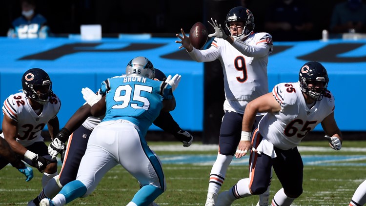 Bears lead Panthers 13-6 at halftime as Nick Foles overcomes overall  sloppiness - Chicago Sun-Times