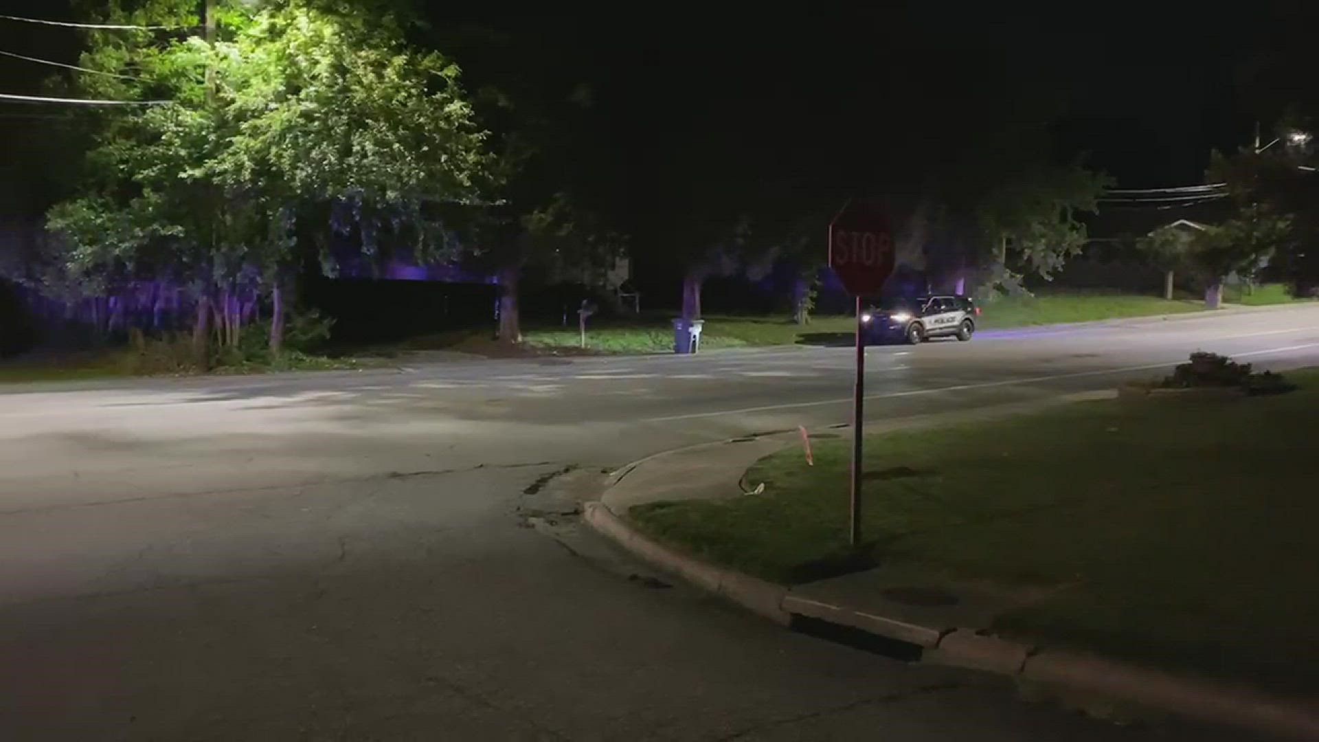 Greensboro police on scene late Wednesday night.