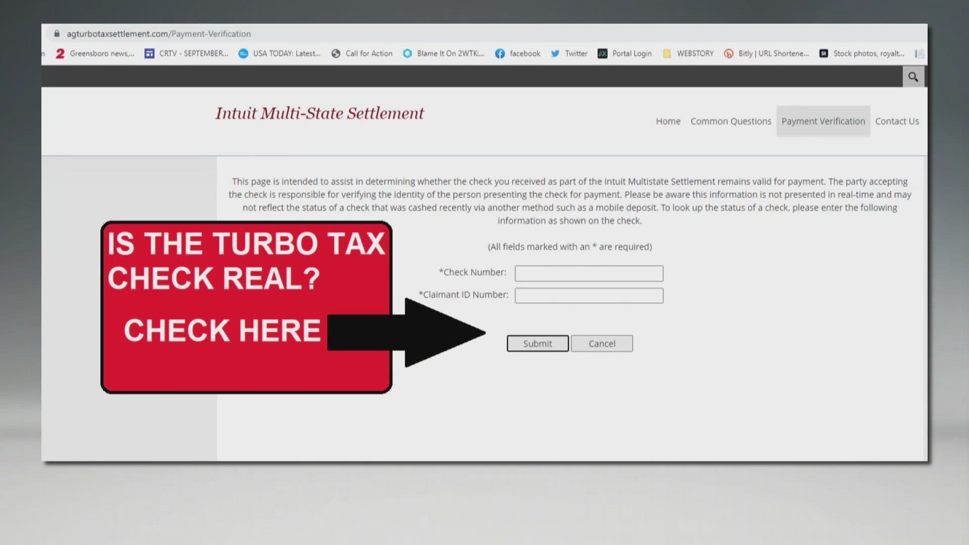 Turbo Tax Checks How to make sure it's for real