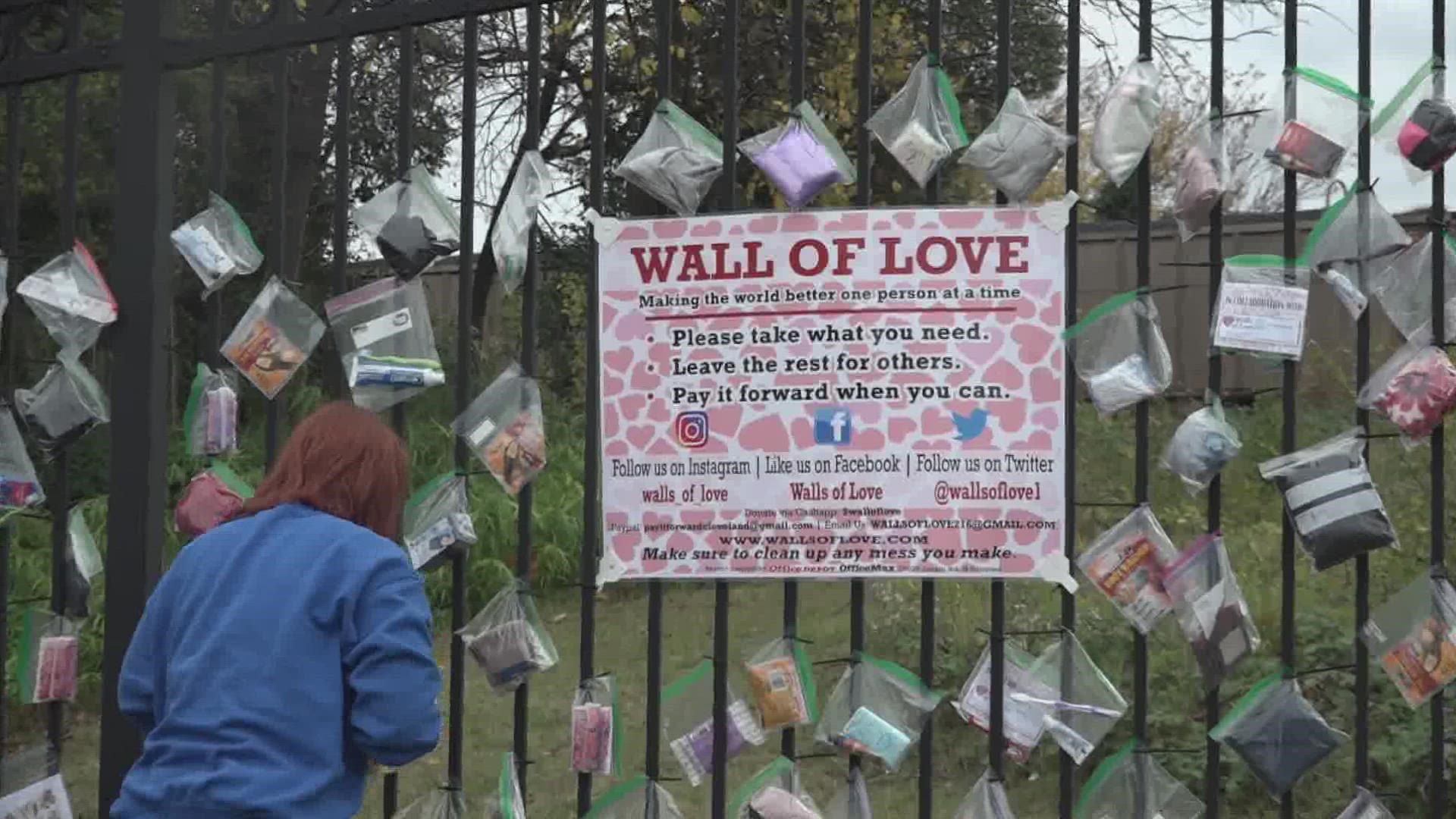 The Wall of Love campaign made its way to south Davie and East Washington Street. It's part of a national effort and UNCG and NC State students made it happen here.