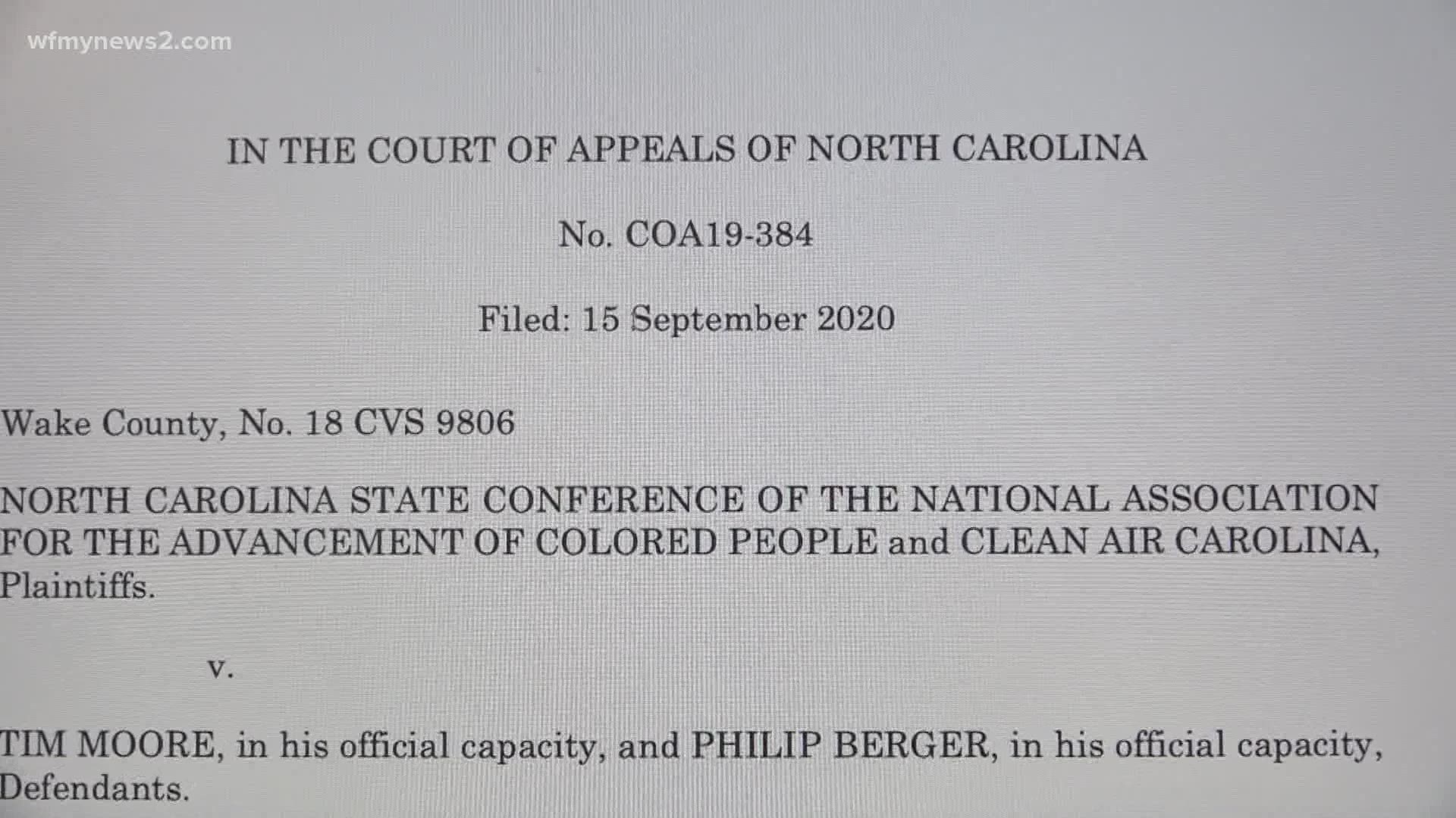 The NC Court of Appeals has reversed a 2018 constitutional amendment ruling. This means changes could come to Voter ID laws, but not for the 2020 election.
