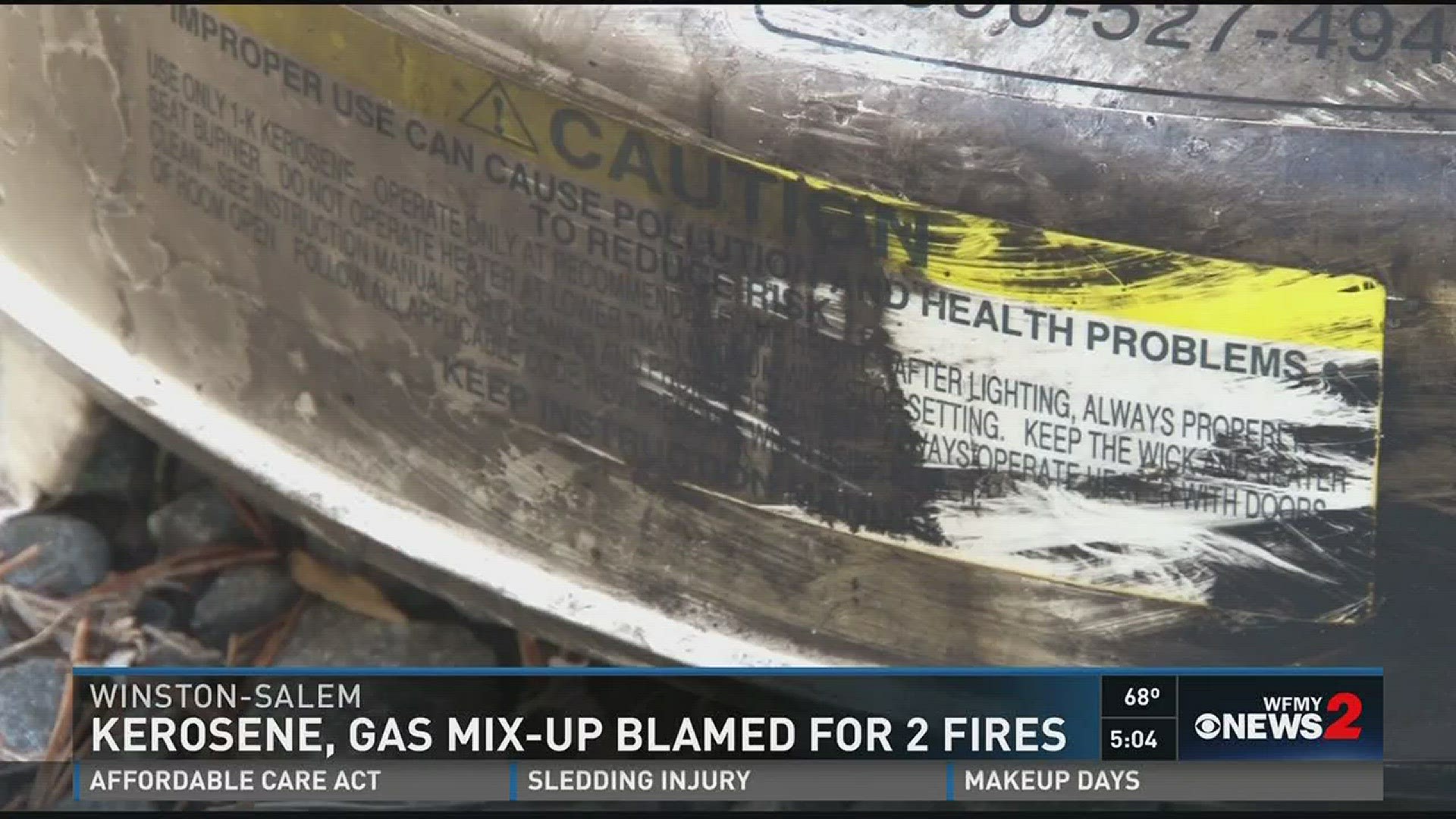 2 WinstonSalem Fires Connected to Gasoline Marked As Kerosene Mixup