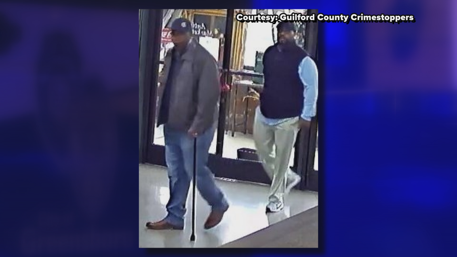 Crime Stoppers says two men are targeting antique shops in a robbery scheme all up and down the east coast, and they just stole from Antique Market Place.