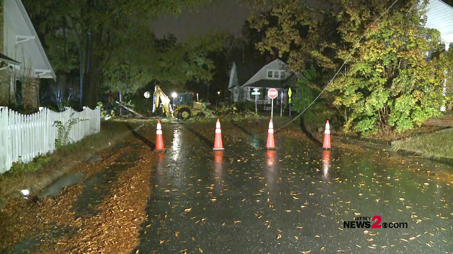 North Eugene Street is closed in Greensboro between Florence and Victoria Street due to a downed tree and lines. Duke Energy is aware of the downed line and is currently working on the problem.